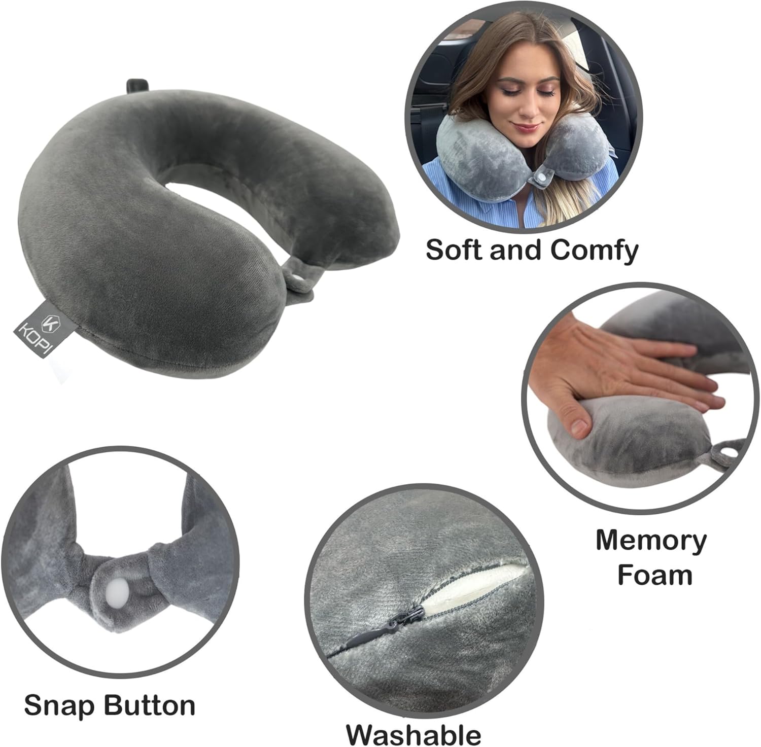 KOPI Manta de viaje con capucha  Almohada de viaje, almohada para el cuello y juego de manta, manta de viaje y almohada, máscara de dormir, bolsa de