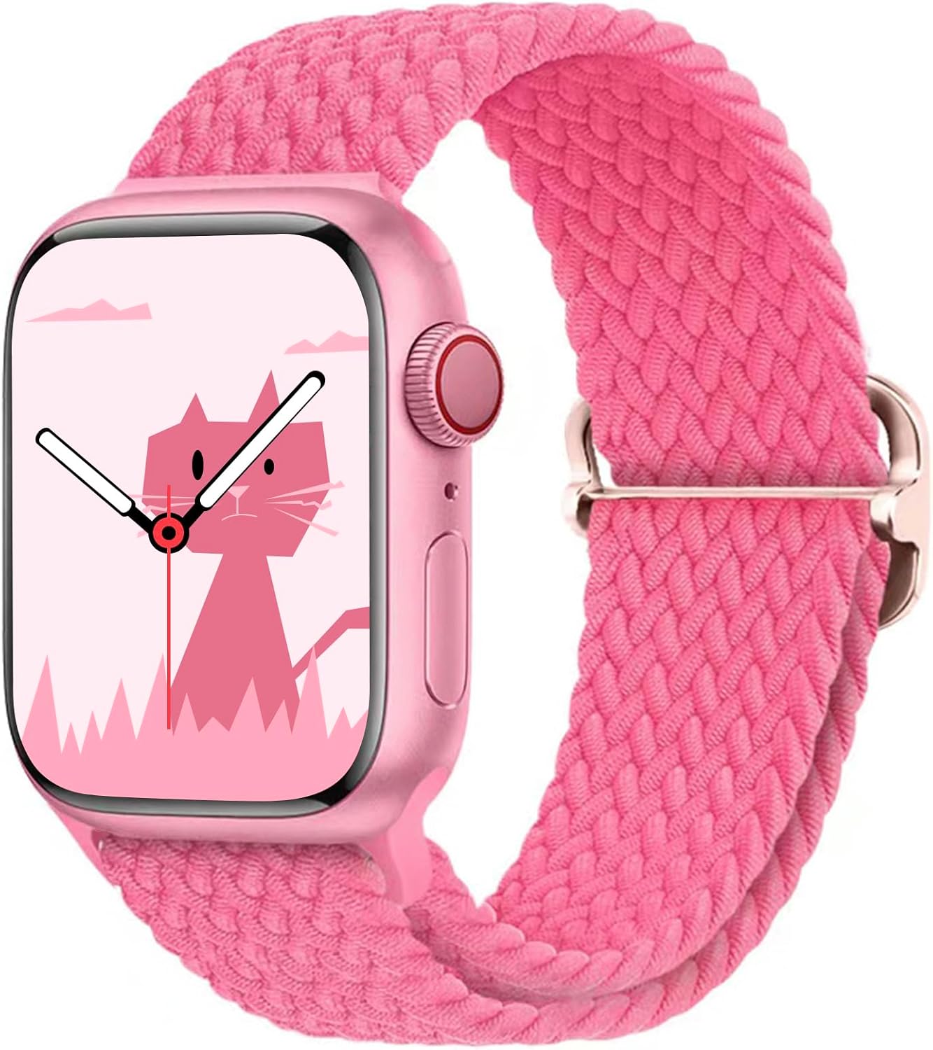 Yaber Correa elástica trenzada para Apple Watch de 1.496 in, 1.575 in, 1.614 in, 1.654 in, 1.732 in, 1.772 in, 1.929 in, para mujeres y hombres,