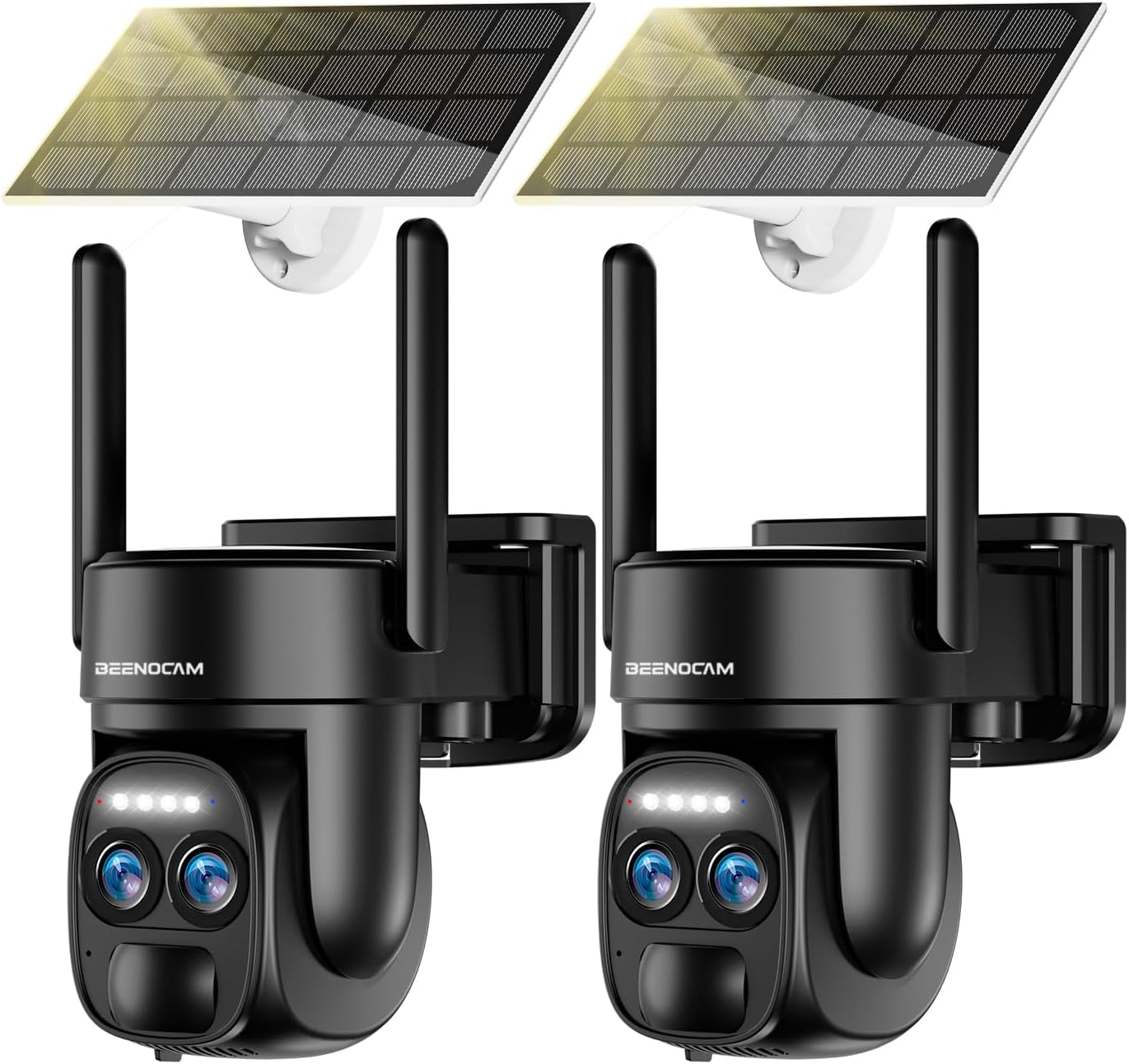 Zoom 8X Cámaras de seguridad 4K 5Dbi inalámbricas para exteriores, cámara de seguridad solar alimentada por baterías, cámara WiFi PTZ de 360 con