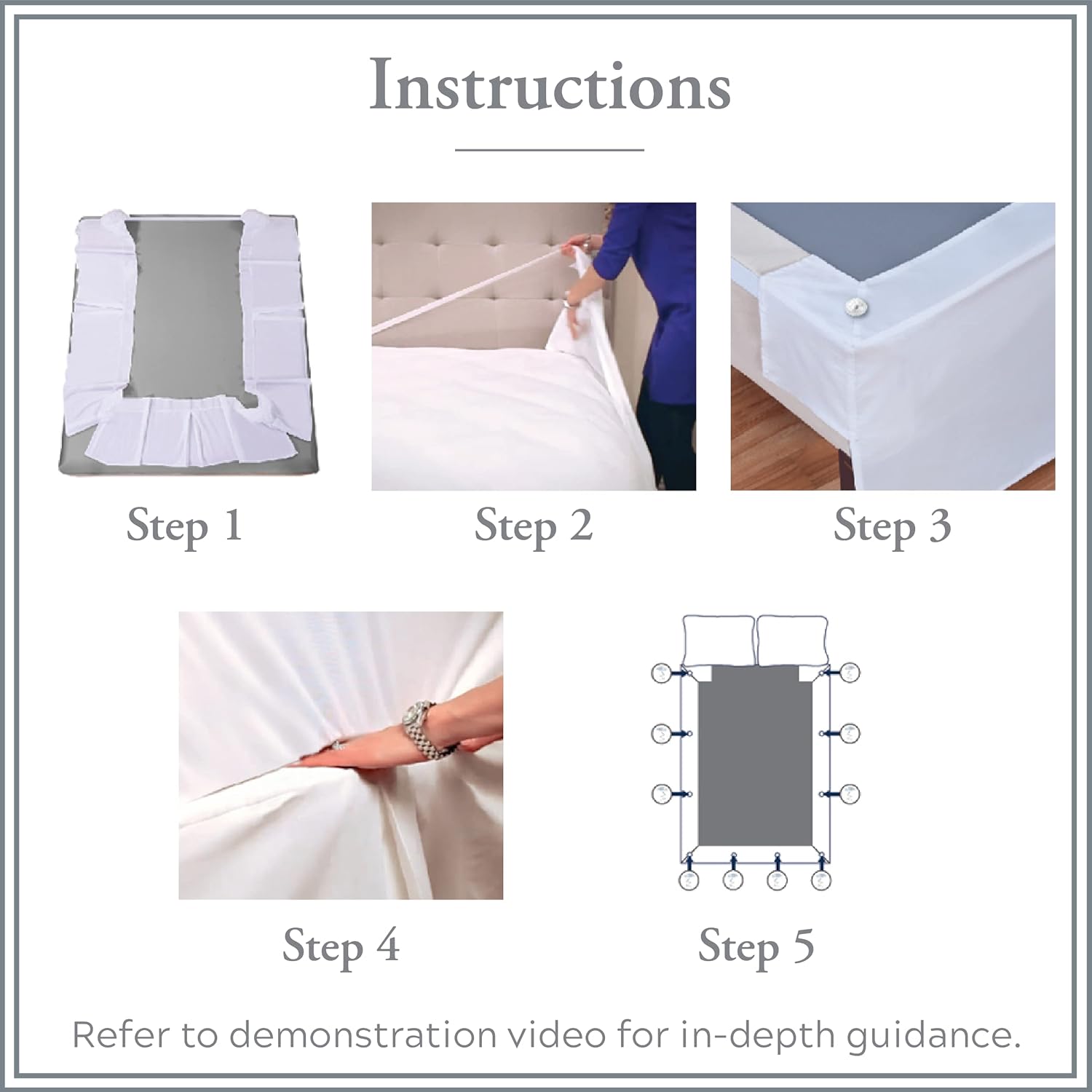 Bed Maker’s Never Lift Your Mattress – Falda de cama clásica de 14 pulgadas de longitud, caída plisada y estilo