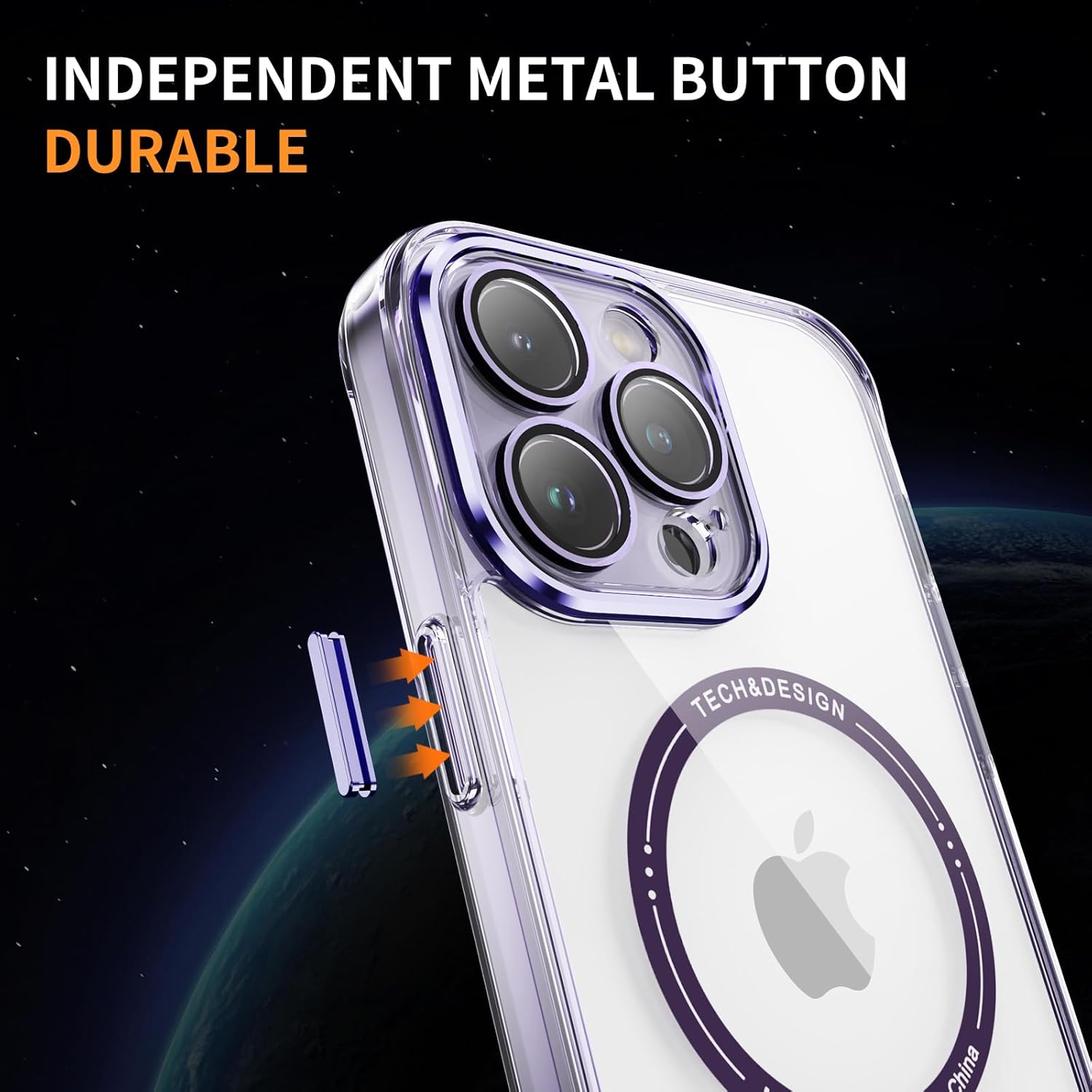 Funda para iPhone 15 Pro con protector de pantalla compatible con MagSafe Diseño transparente magnético Anti amarillamiento Antideslizante Bonita