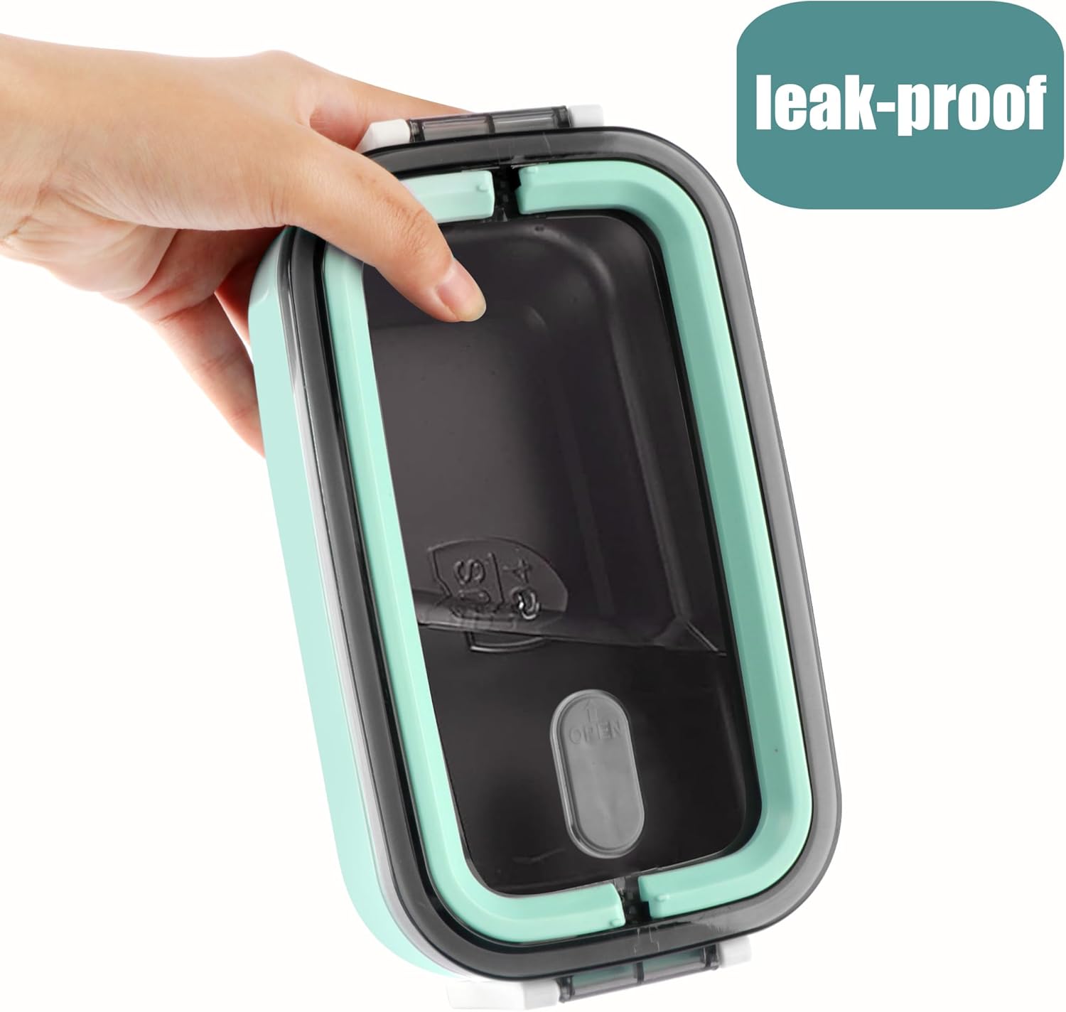 Lonchera Bento Box 304 de acero inoxidable a prueba de fugas, contenedores térmicos de almacenamiento de alimentos para adultos, hombres, mujeres (2