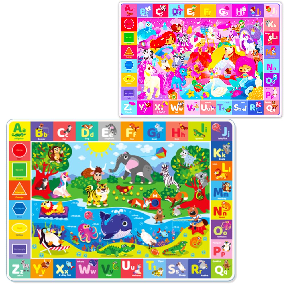 QUOKKA Multipack de 2 alfombrillas de juego para bebé para el suelo