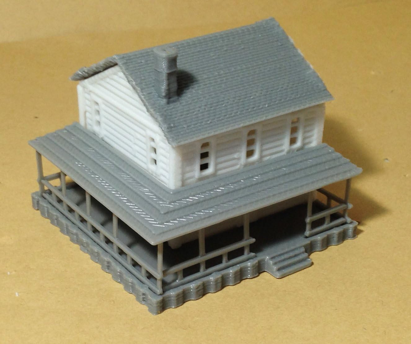 Tren Railway Layout Country Casa de 2 pisos Blanco Escala N 1160
