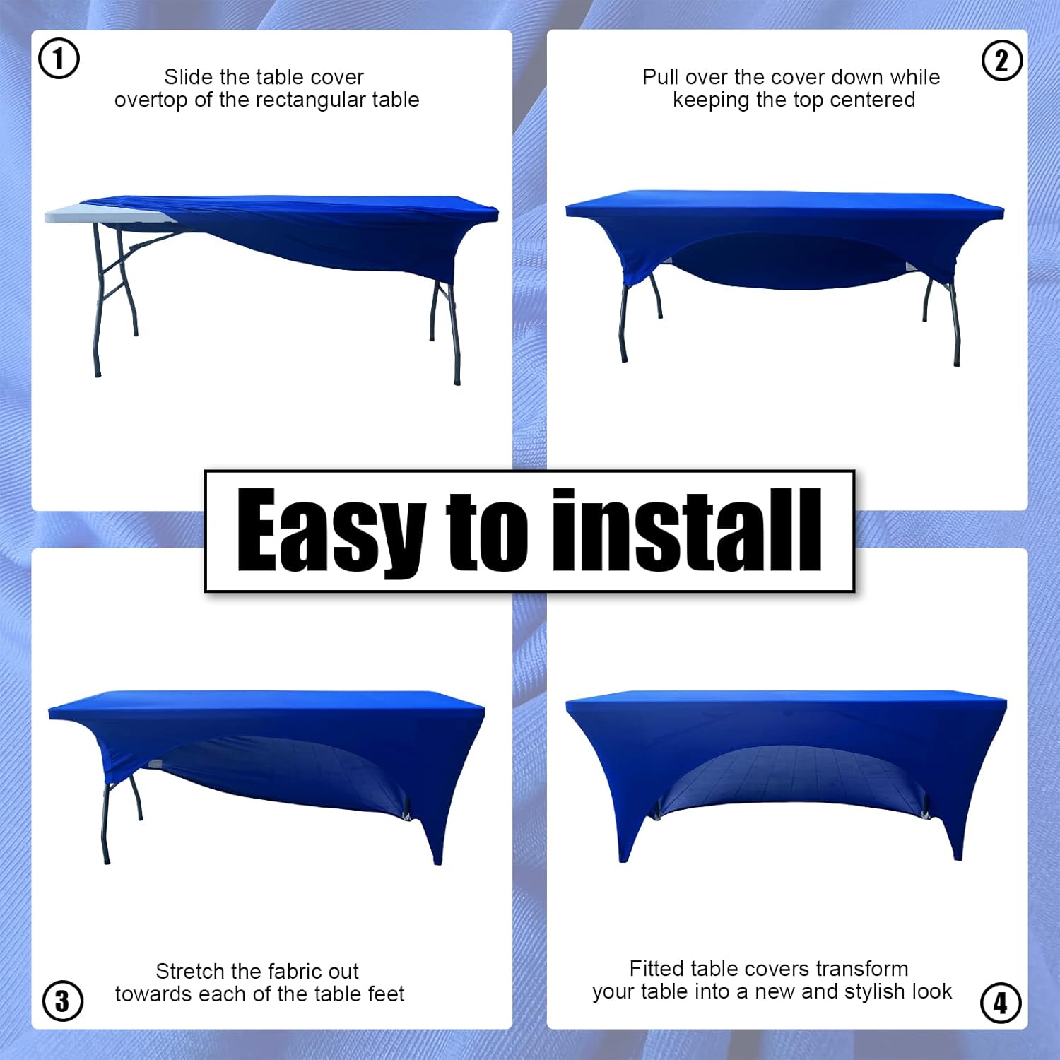 Funda de mesa ajustable para mesa de 6 pies, fundas de mesa de masaje de elastano de 6 pies, manteles elásticos, ropa de mesa elástica con espalda