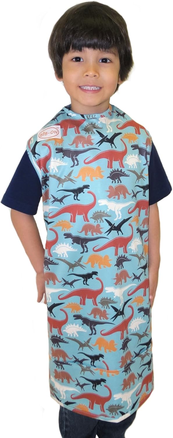Bib-On XL – Babero y delantal de cobertura completa para niños, niños a partir de 3 años.