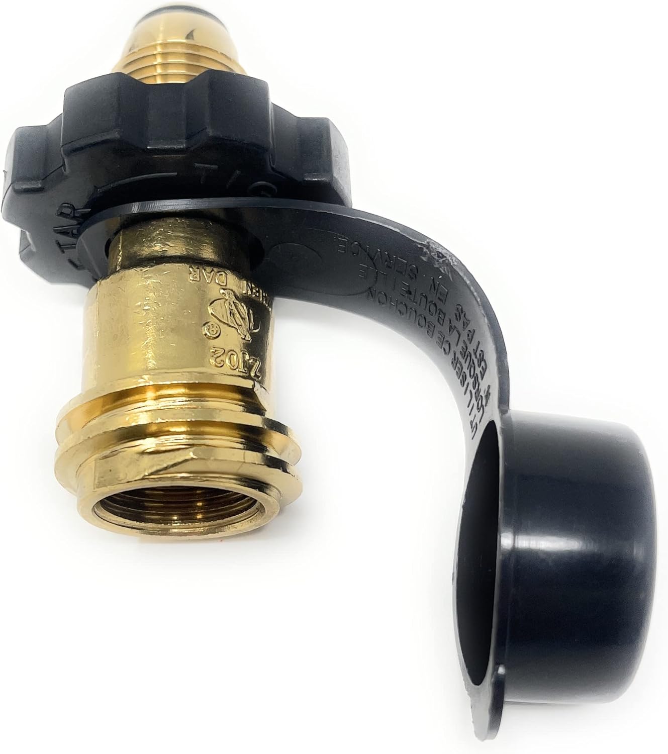 MI MADOL IMPORTS, LLC MADOL Adaptador de tanque de propano de ajuste universal que convierte POL a QCC1  Tipo 1 con llave 3353 Adaptador de manguera