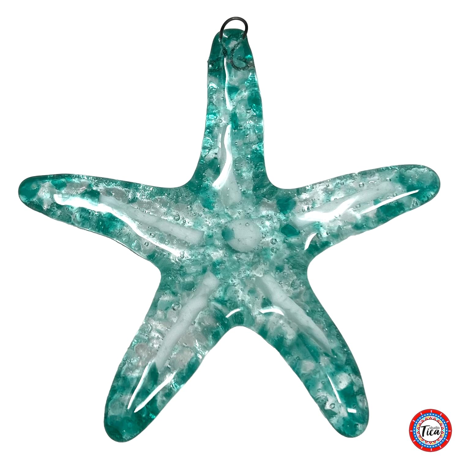 Glass Starfish – Emerald Collection – Handmade Sea Ornament and Paperweight – Beach – Nautical – Unique gift – 2024 Edition