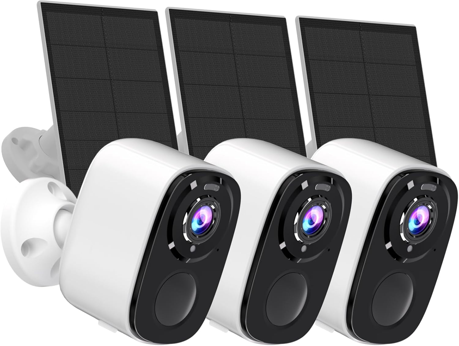 Rraycom Cámaras de seguridad solar de 5 MP inalámbricas para exteriores con panel solar, cámara inalámbrica QHD WiFi 2K para seguridad en el hogar