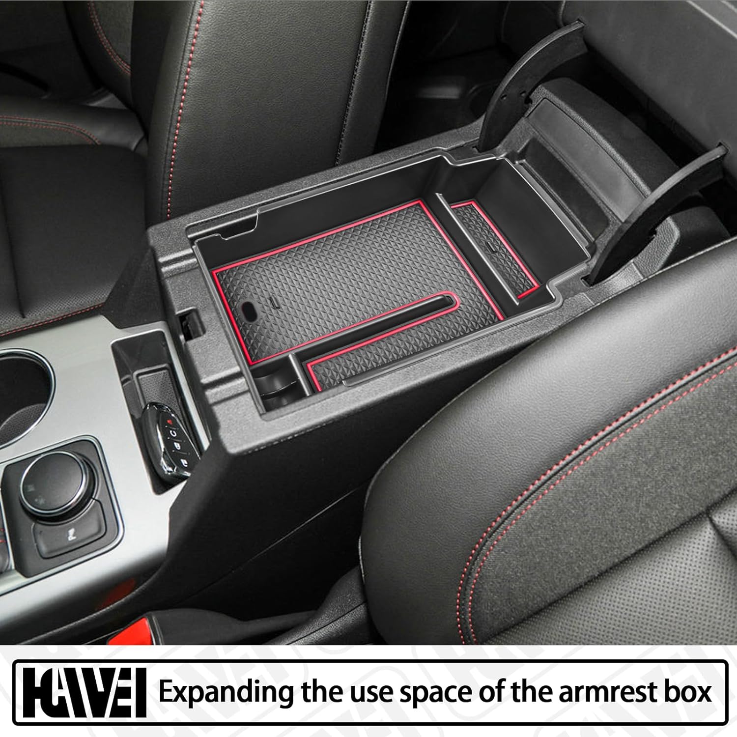 Organizador de consola central compatible con accesorios Chevy Blazer 2024 2023 2022 2021 2020 2019, caja de almacenamiento de reposabrazos de