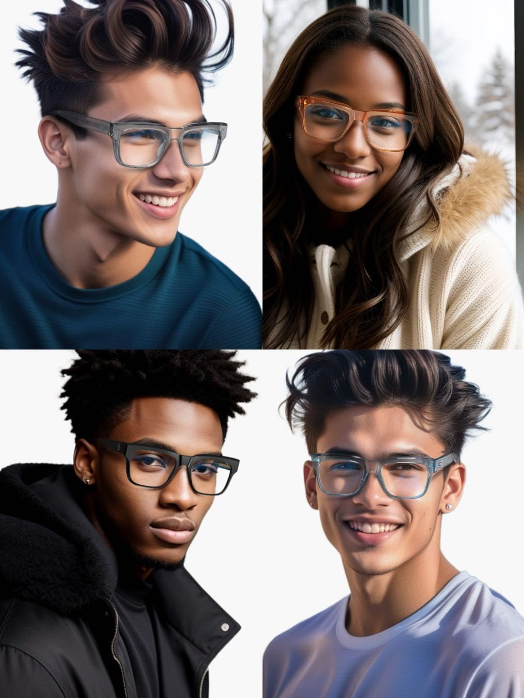 VISOONE TR90 – Gafas cuadradas con bloqueo de luz azul para computadora para mujeres y hombres RANDI