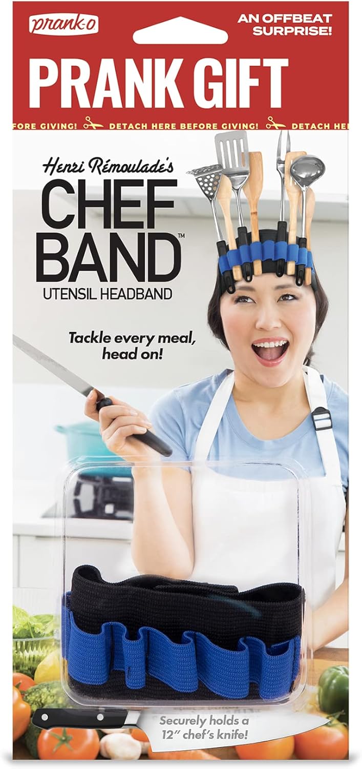 Prank-O, regalo de broma diadema de chef, divertido regalo de broma complicado, extraña idea de regalo para bromistas. Divertido para novia, novio,
