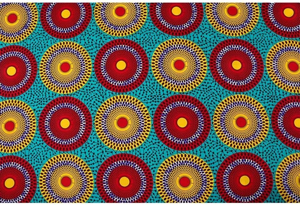 Tela africana 100% algodón Ankara cera impresión tela 6 yardas tela para vestido de fiesta 1214