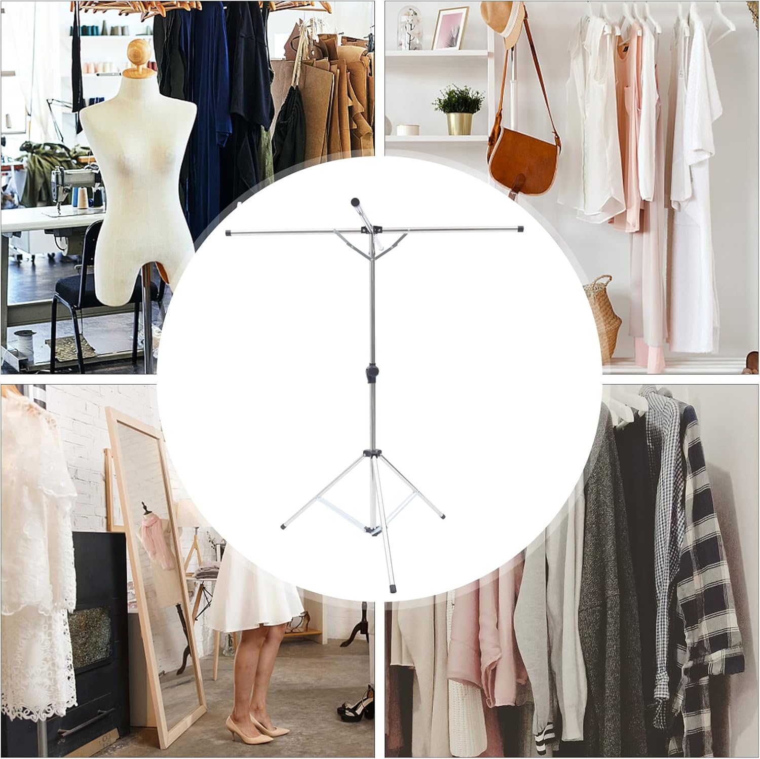 Trípode plegable portátil para secar ropa, colgador de ropa de acero, soporte plegable, artículos esenciales para el hogar para dormitorios