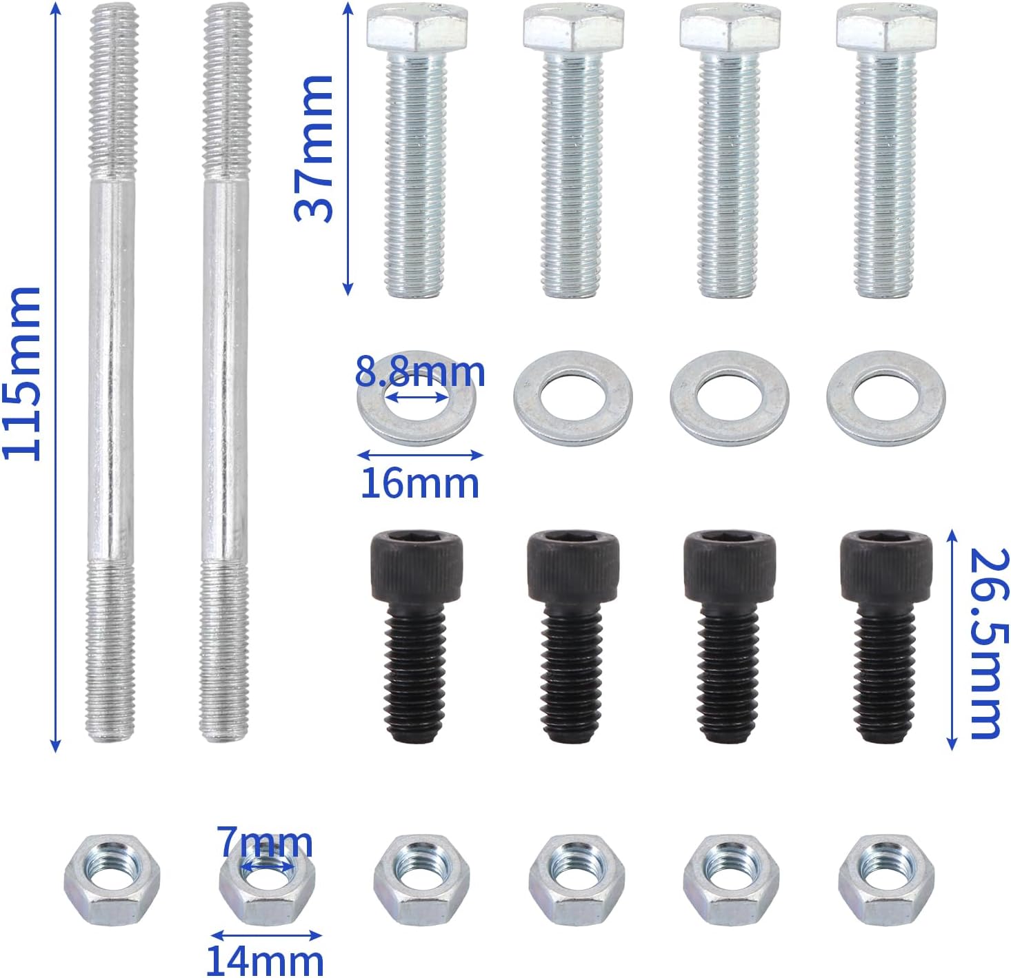 1932 Kit adaptador de junta de carburador de 34″ 4Bbl a 4Bbl, plata
