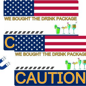 2 piezas de imanes grandes de precaución para puerta de crucero, divertidos letreros magnéticos divertidos para puerta de crucero de carnaval, 2 piezas de imanes grandes de precaución para puerta de crucero, divertidos letreros magnéticos divertidos para puerta de crucero de carnaval,