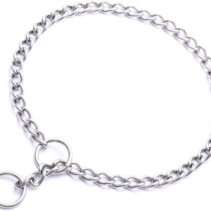 Mile High Life  Collar de cadena de entrenamiento para perros  Anillo P deslizante de acero inoxidable  Collar de estrangulador  Resistente a la Mile High Life  Collar de cadena de entrenamiento para perros  Anillo P deslizante de acero inoxidable  Collar de estrangulador  Resistente a la