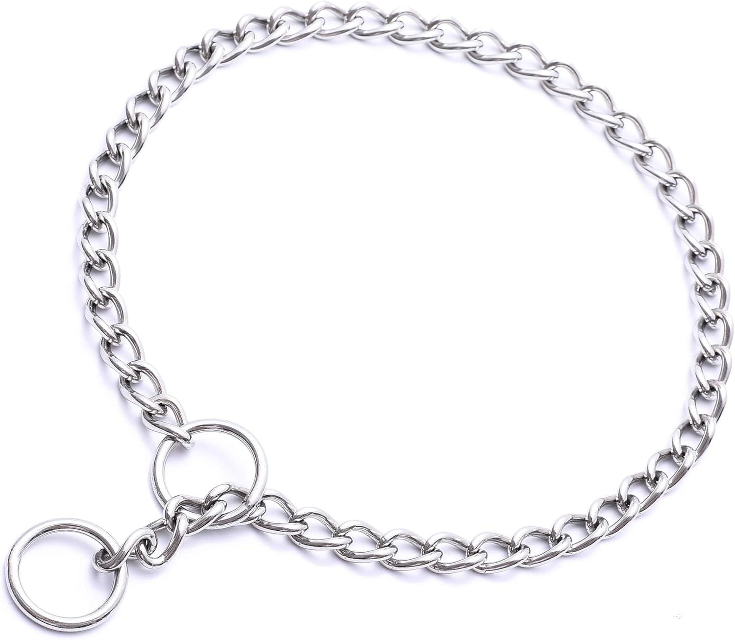 Mile High Life  Collar de cadena de entrenamiento para perros  Anillo P deslizante de acero inoxidable  Collar de estrangulador  Resistente a la