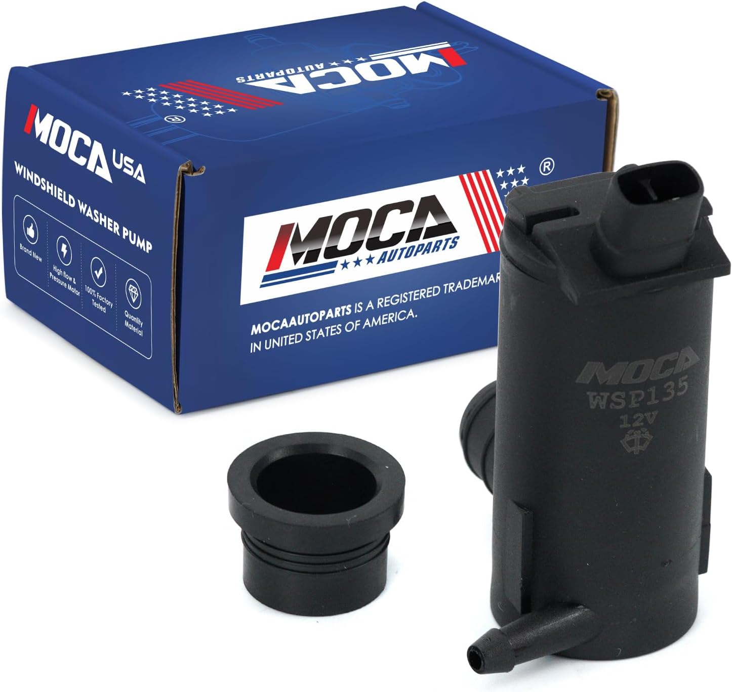 MOCA Bomba de limpiaparabrisas compatible con 04-11 para Chevrolet Aveo 06-11 Aveo5, 10-15 para Hyundai Tucson, 02-09 Sonata, 11-13 para Kia