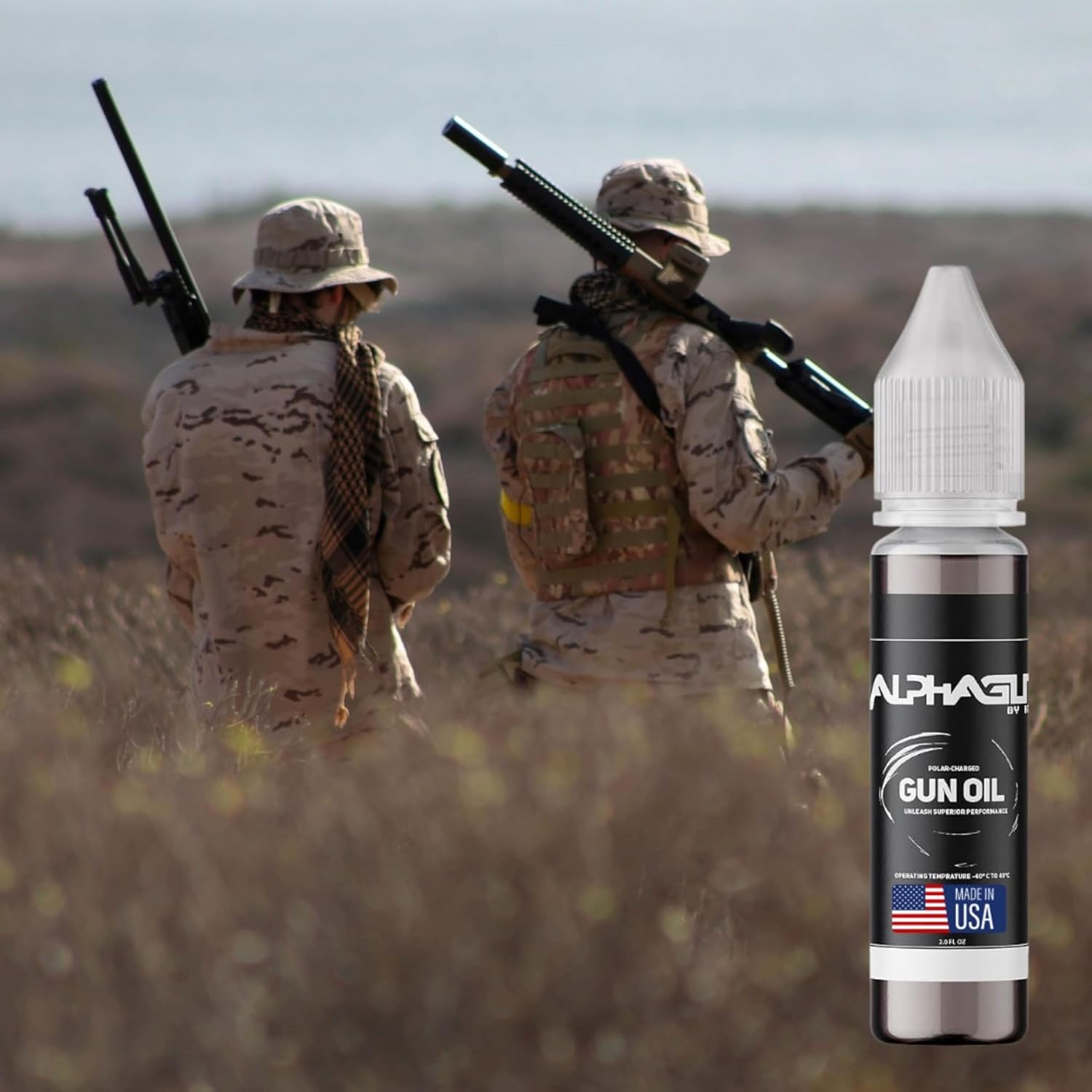 ALPHAGUN – Aceite para armas 75% más suave para un rendimiento máximo, lubricante premium fabricado en Estados Unidos para rifles, pistolas,