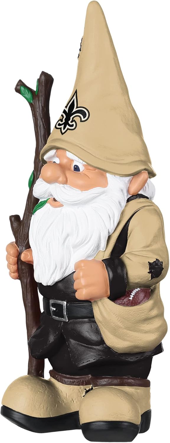 FOCO NFL Unisex-Adult NFL Team Logo Holding Stick Garden Statue Outdoor Gnome