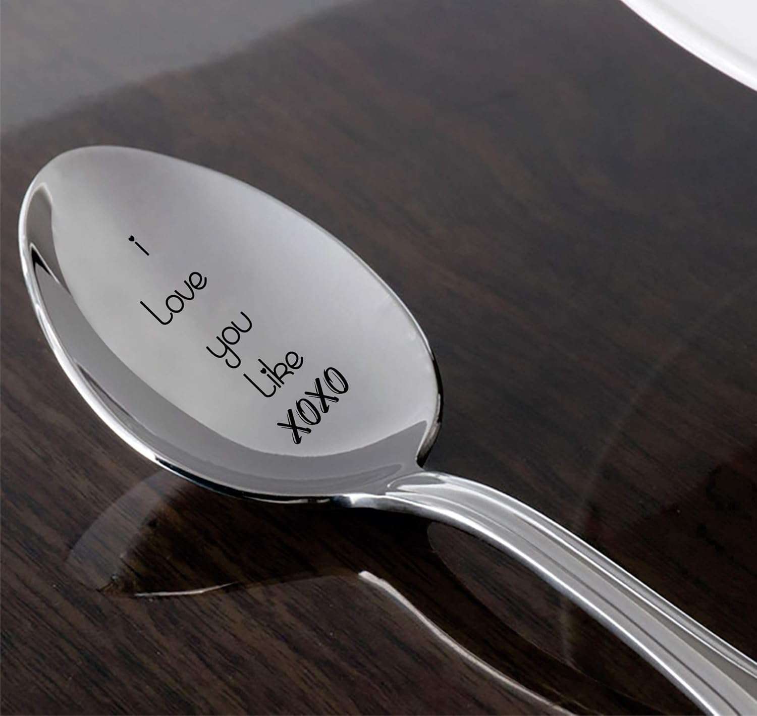 I Love You Like xoxo – Cuchara grabada para café o té – Cuchara grabada para tu verdadero amor – Regalo de propuesta – Regalo para él – Regalo para