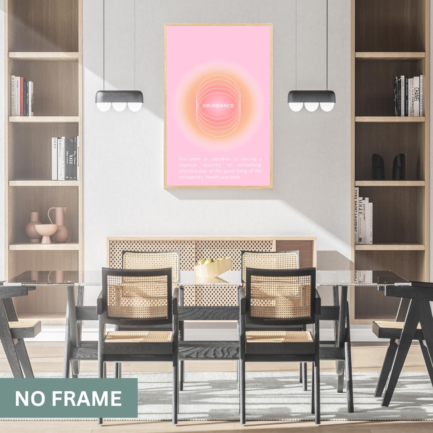Abundance Gradient Aesthetic Aura Poster, Spiritual Wall Art, Trendy Wall Art, Pink Aura, Unique Gift Gradient Print, Spiritual Energy Aura Poster –