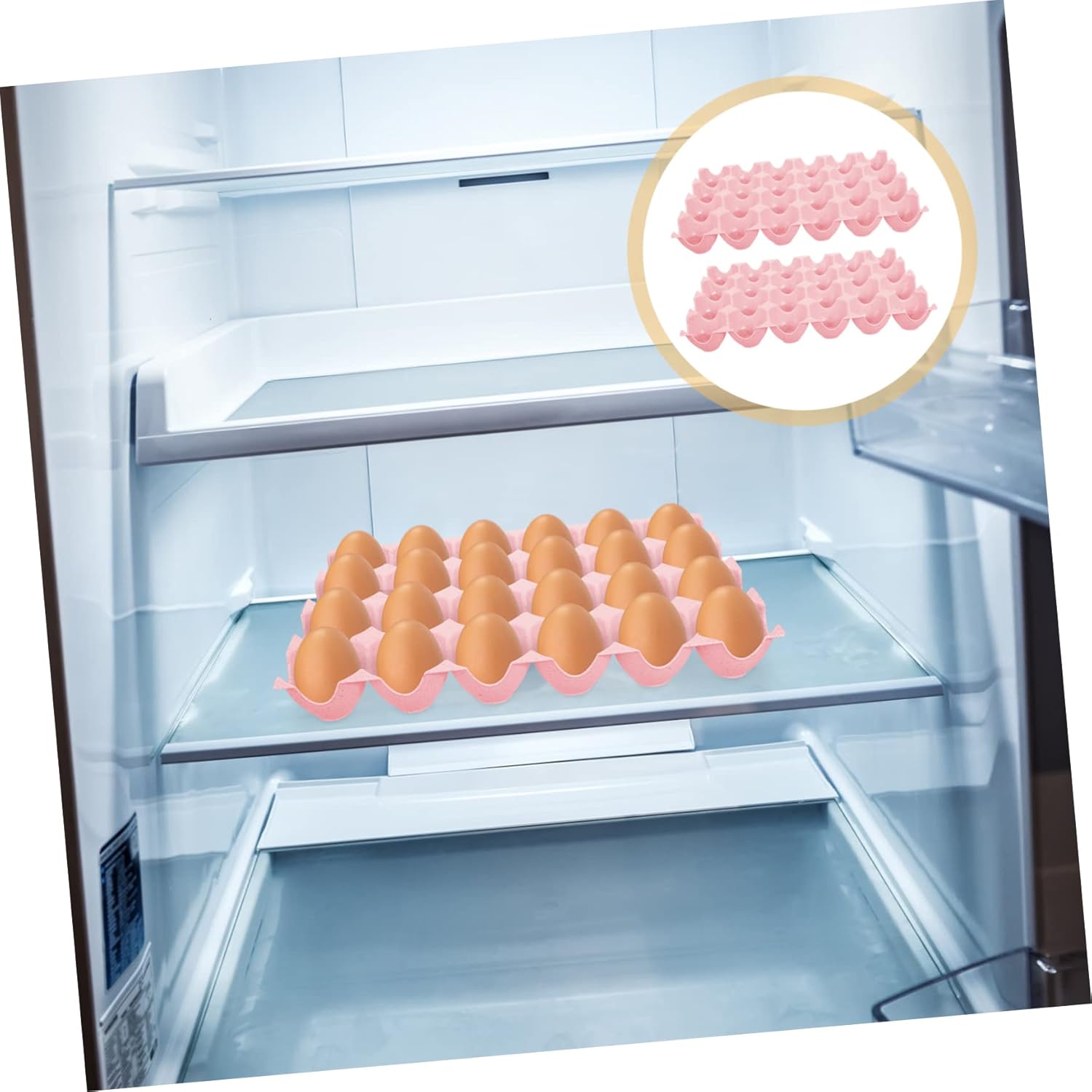 Mobestech Caja de almacenamiento de huevos para refrigerador, bandeja de huevos para refrigerador, bandeja de huevos para refrigerador, cocina,