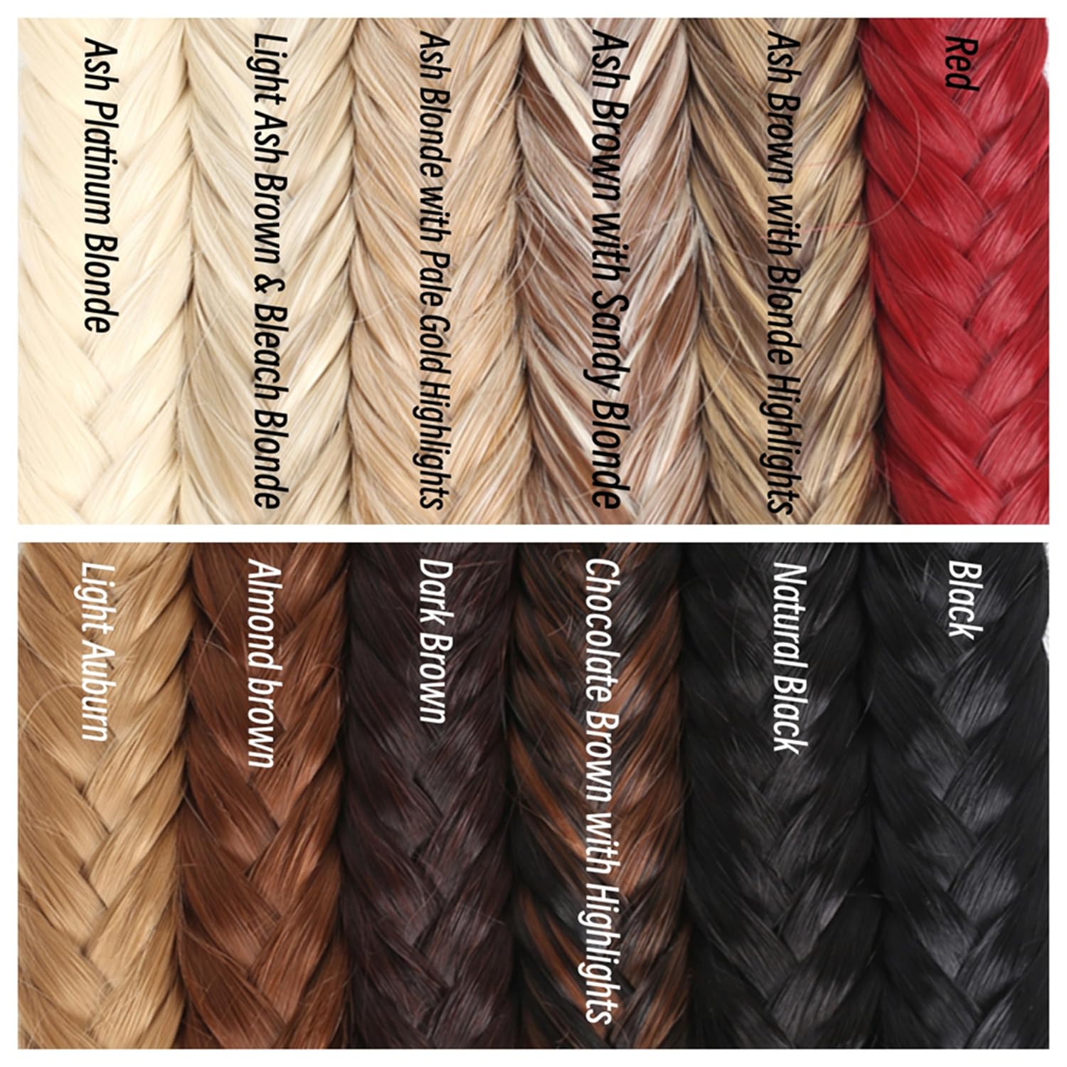 Extensión de cola de caballo trenzada de 24 pulgadas de largo, extensión de cola de caballo trenzada con cordón, extensión de cabello sintético