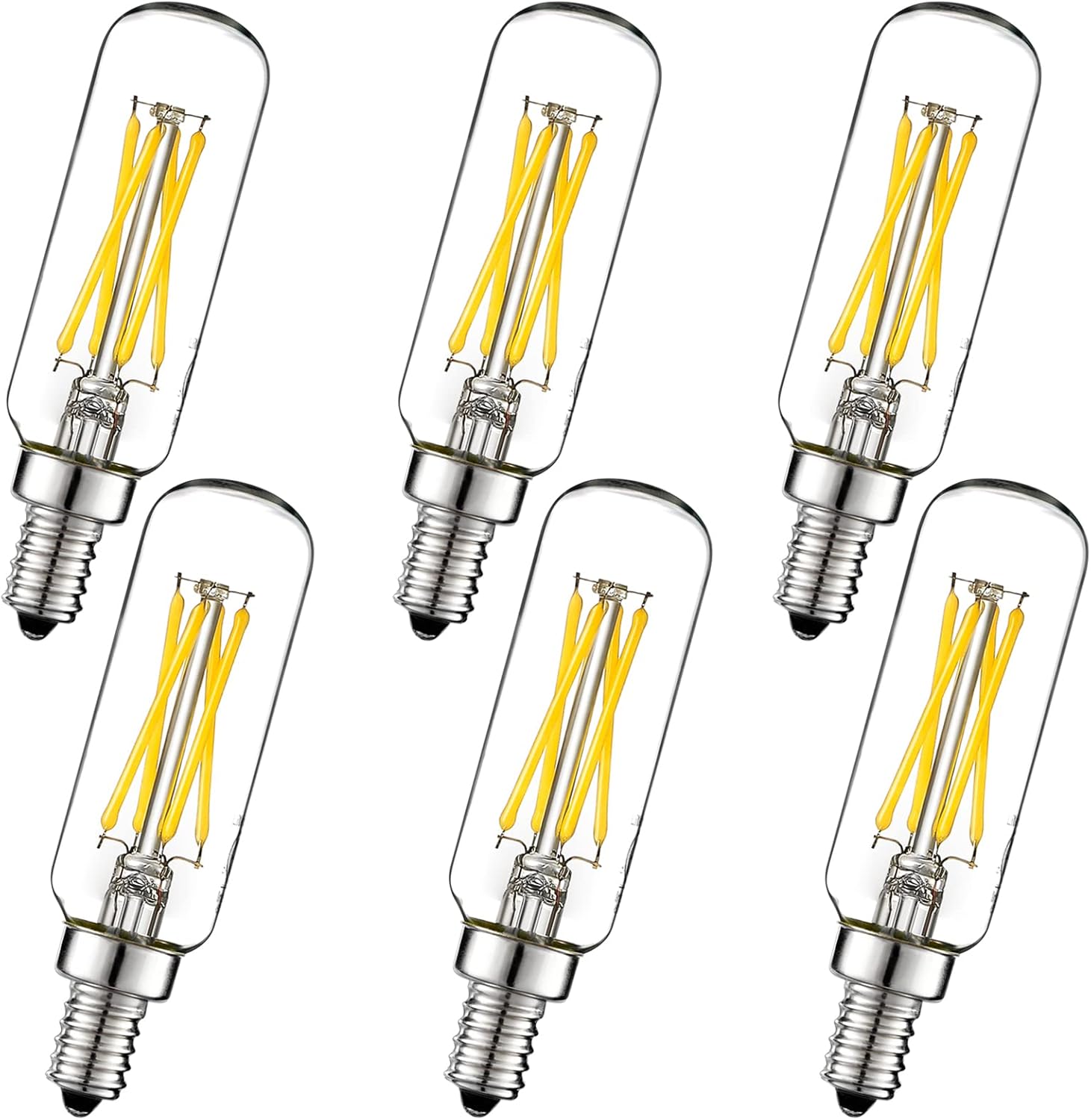 LiteHistory Bombilla LED E12 equivalente a 6 W, bombilla de candelabro E12, 60 W, blanco neutro, 4000 K, AC120 V, 600 lm, regulable T6 T25 para