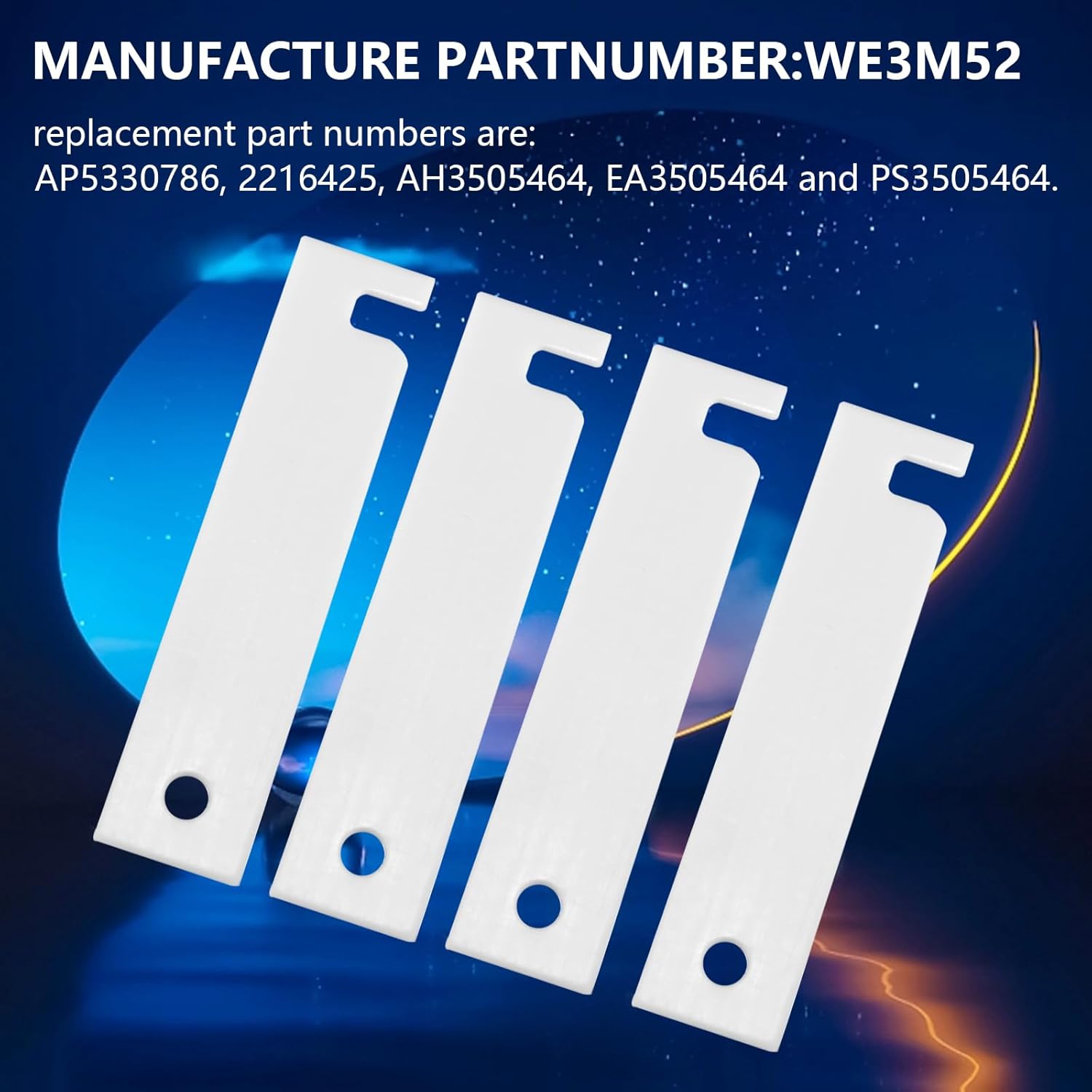 8 piezas WE3M51 WE3M52 de reemplazo de rodamiento de tambor para secadora de ropa, sustituye a AP2041852, PS266747, AP5645214, AP5330786, 2216425,