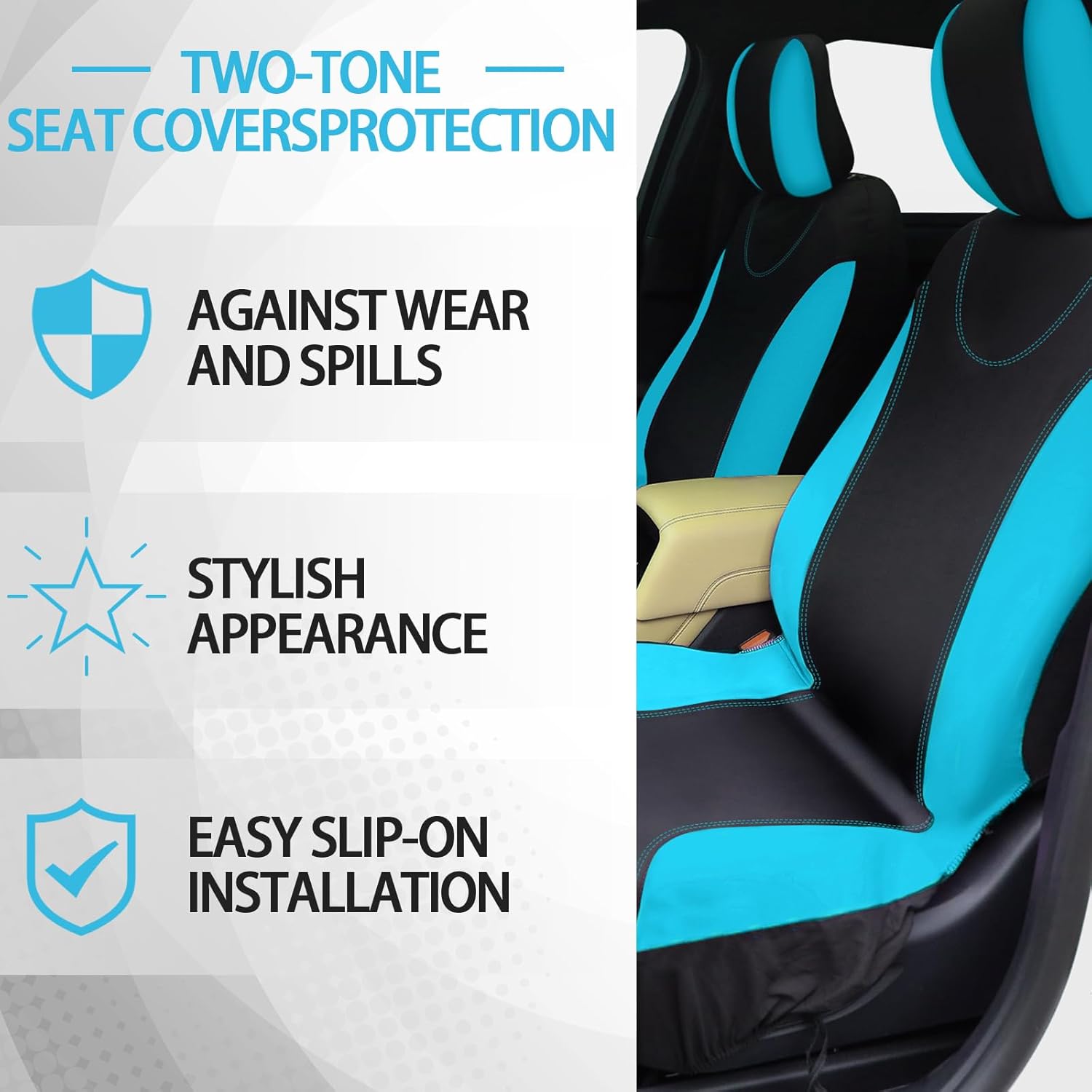 Juego completo de 17 fundas de asiento de automóvil para mujer, ajuste universal, fundas de asiento delantero y trasero, fundas esponjosas de forro