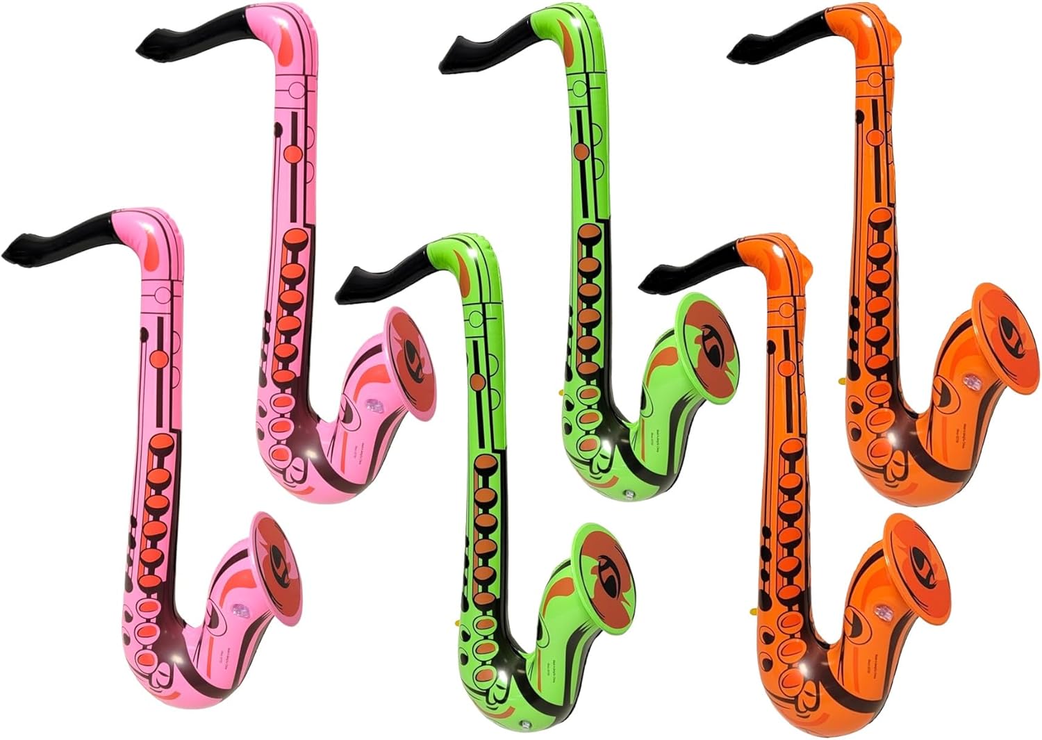 Colorido saxofón infla de 22 pulgadas (3 colores), instrumento musical inflable para juego simulado, concierto, jazz, sesión de fotos, cabina,