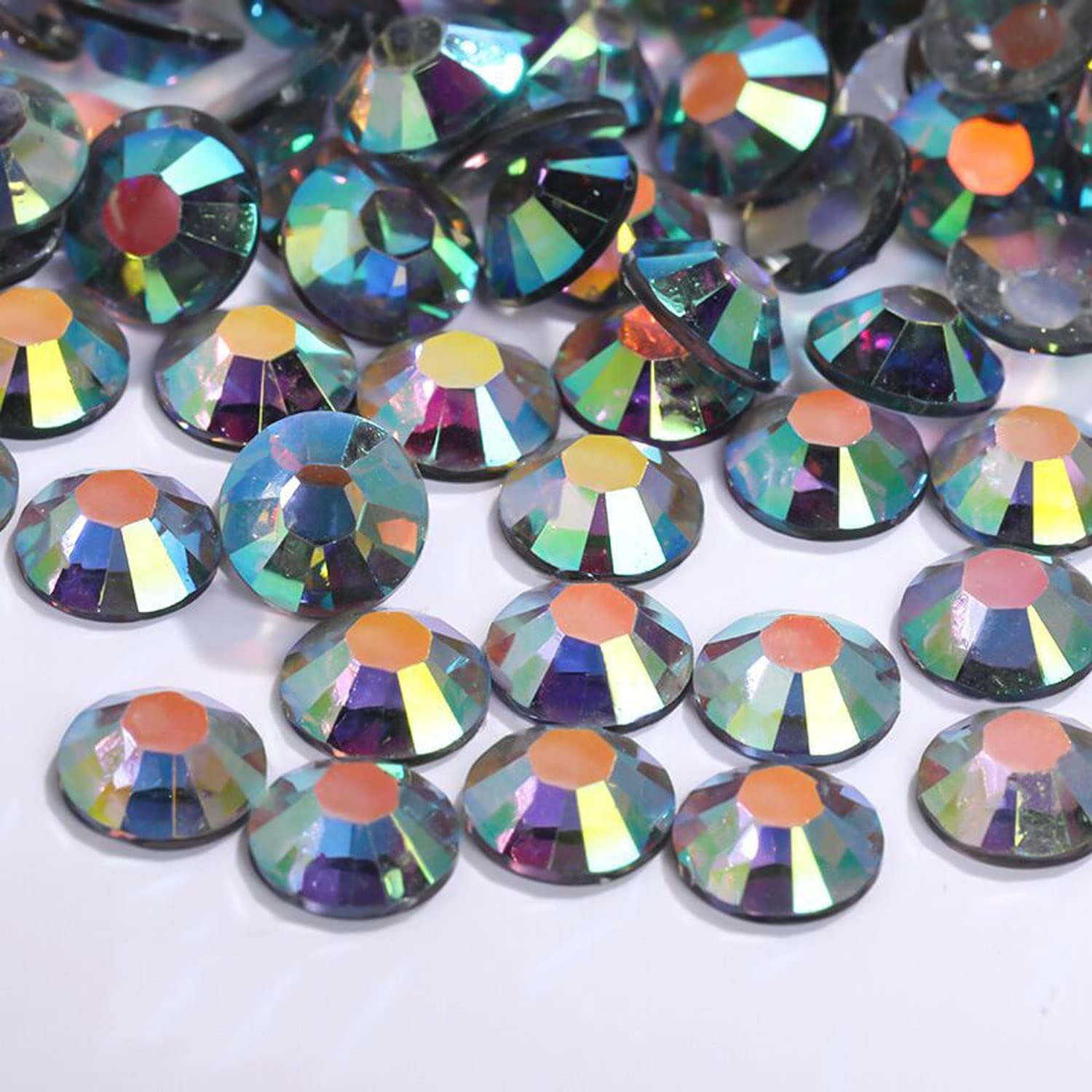 jusbeaut 5000 diamantes de imitación de parte trasera plana, diamantes de imitación de resina de gelatina para manualidades, diamantes de imitación