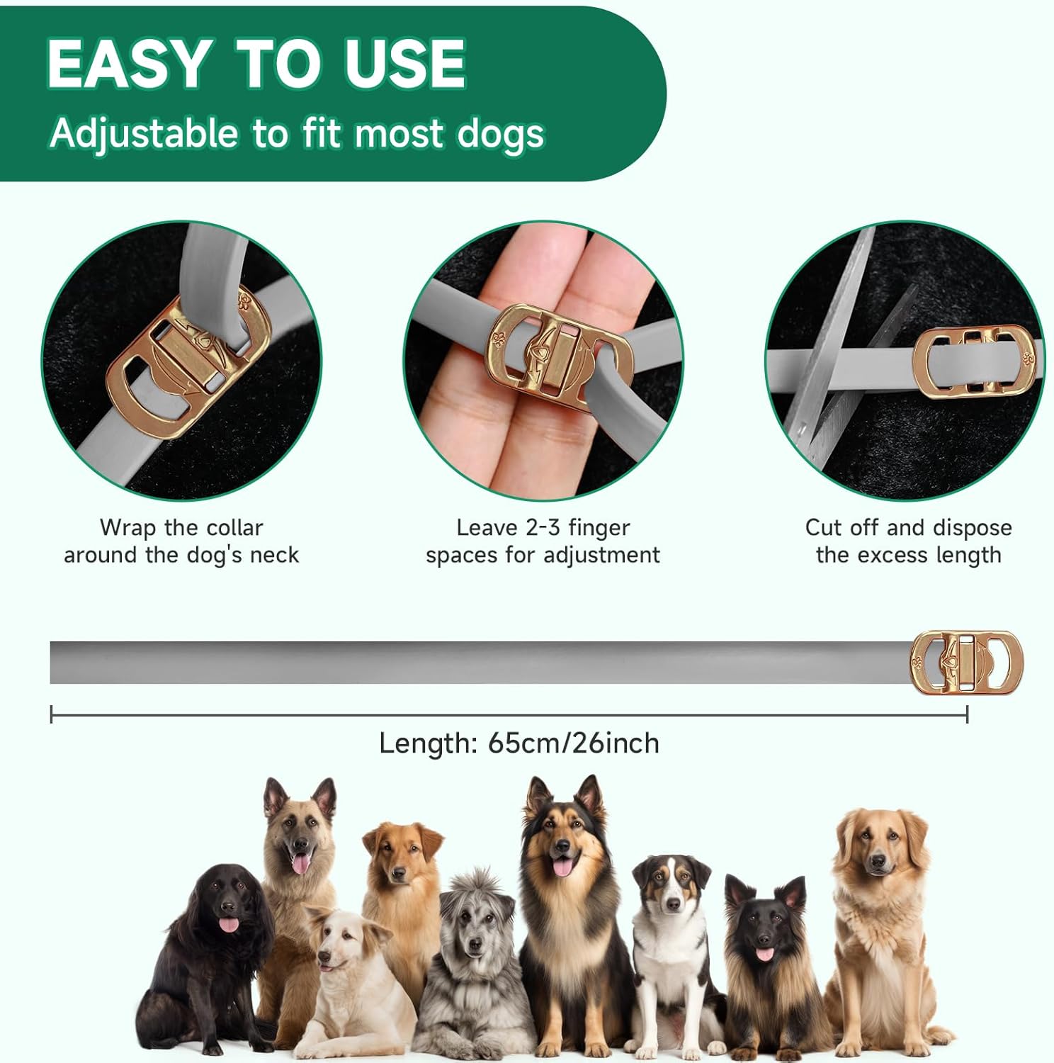 Paquete de 4 collares antipulgas para perros, tratamiento de pulgas y garrapatas de perro, 8 meses de protección contra pulgas y garrapatas para