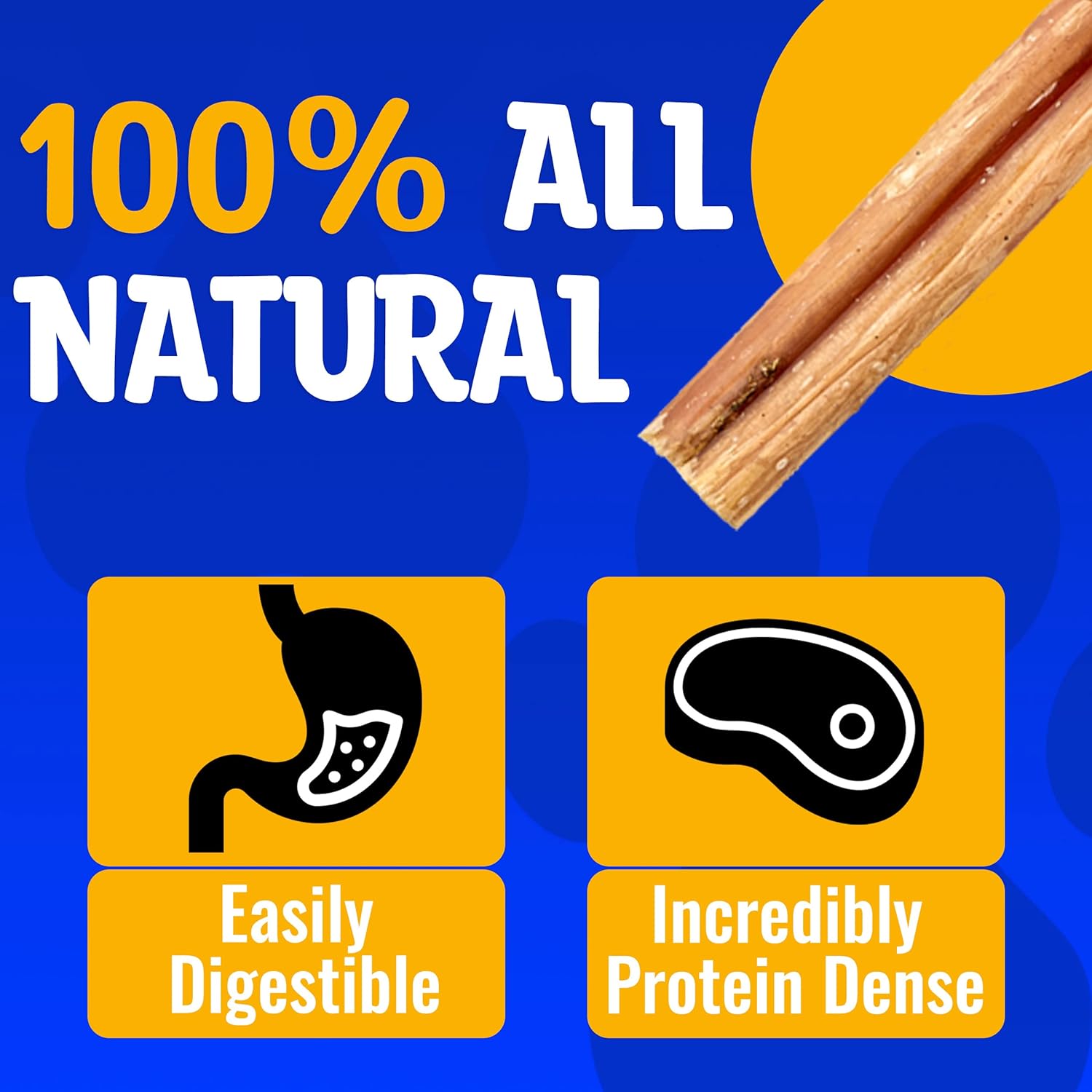 Paw & Pantry Palitos de matón para perros de tamaño mediano de 6 pulgadas, totalmente digeribles y perfumados de forma natural, paquete de 8 palitos