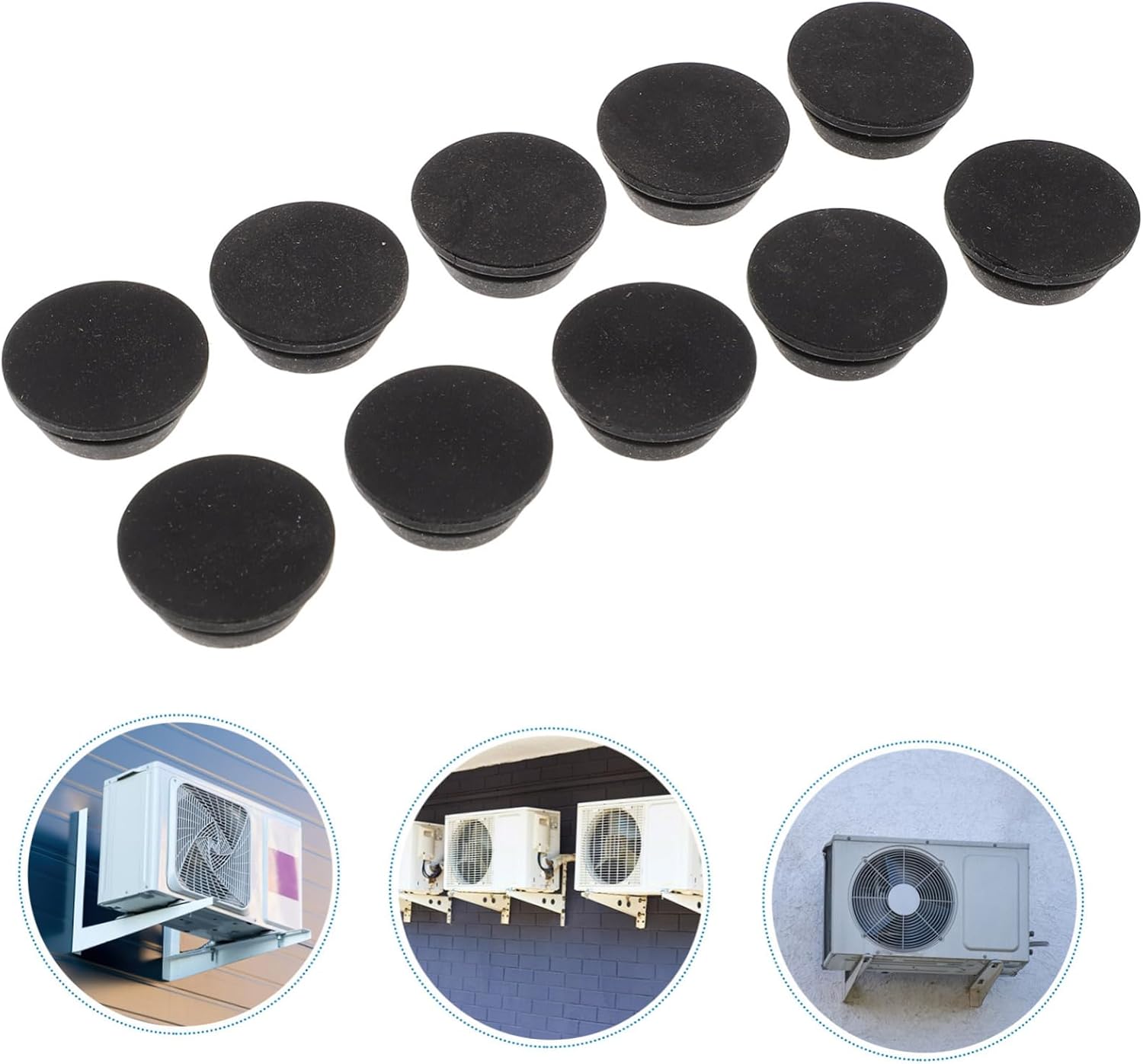 DOITOOL 10 piezas de insertos para tapones de goma de agujero, kit de reemplazo de aire acondicionado, la unidad al aire libre, bandeja de agua,