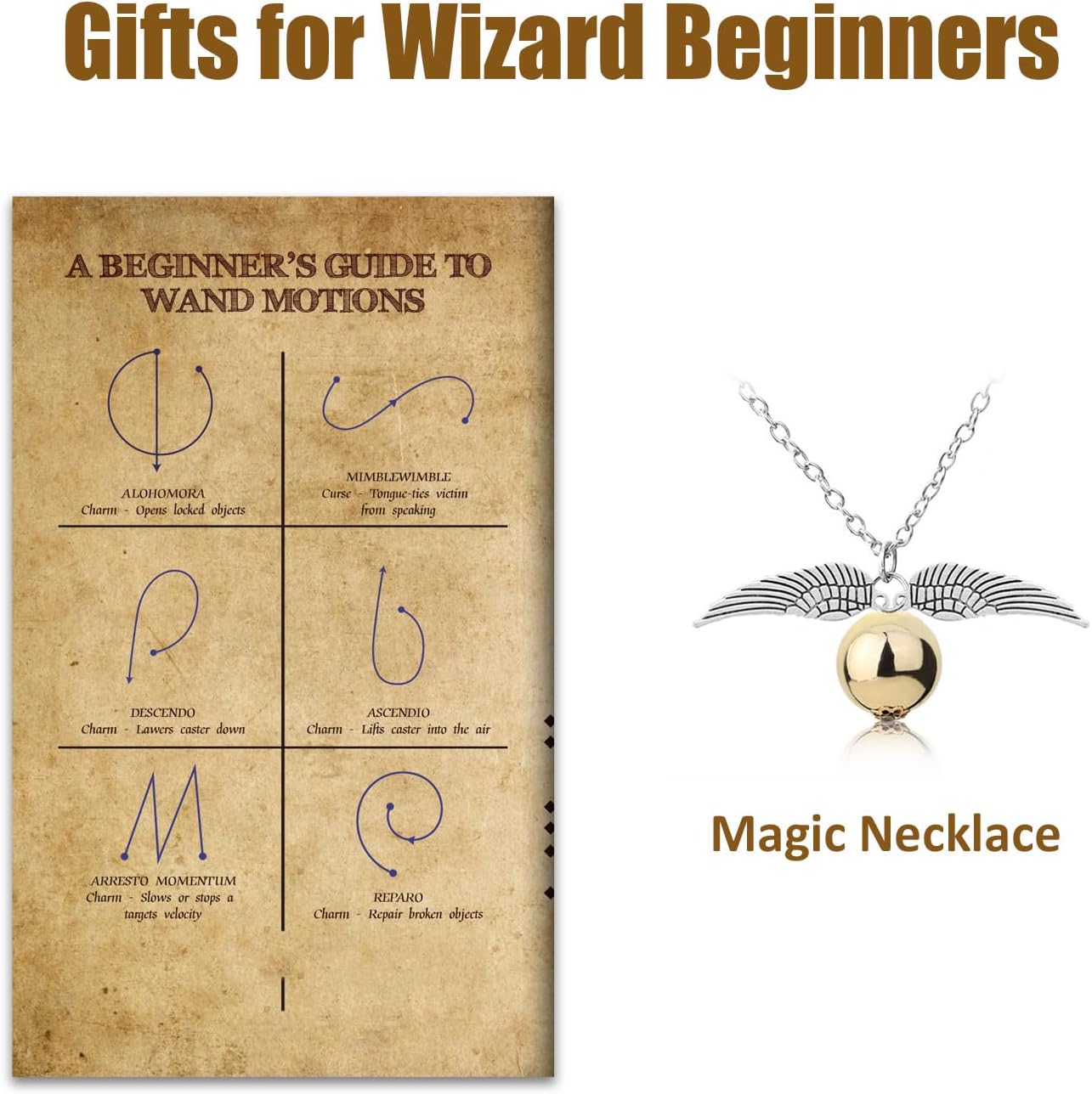 Napto Varita de mago iluminada, varita mágica de brujas para cosplay, accesorios de cosplay de brujería con collar, fiesta de cumpleaños (formable)