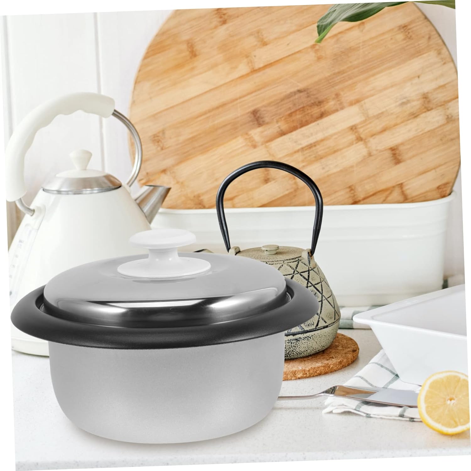 DOITOOL Olla de arroz Liner Accesorios interiores Olla interna Suministro de cocina eléctrica Olla de caldera de arroz antiadherente Olla de arroz