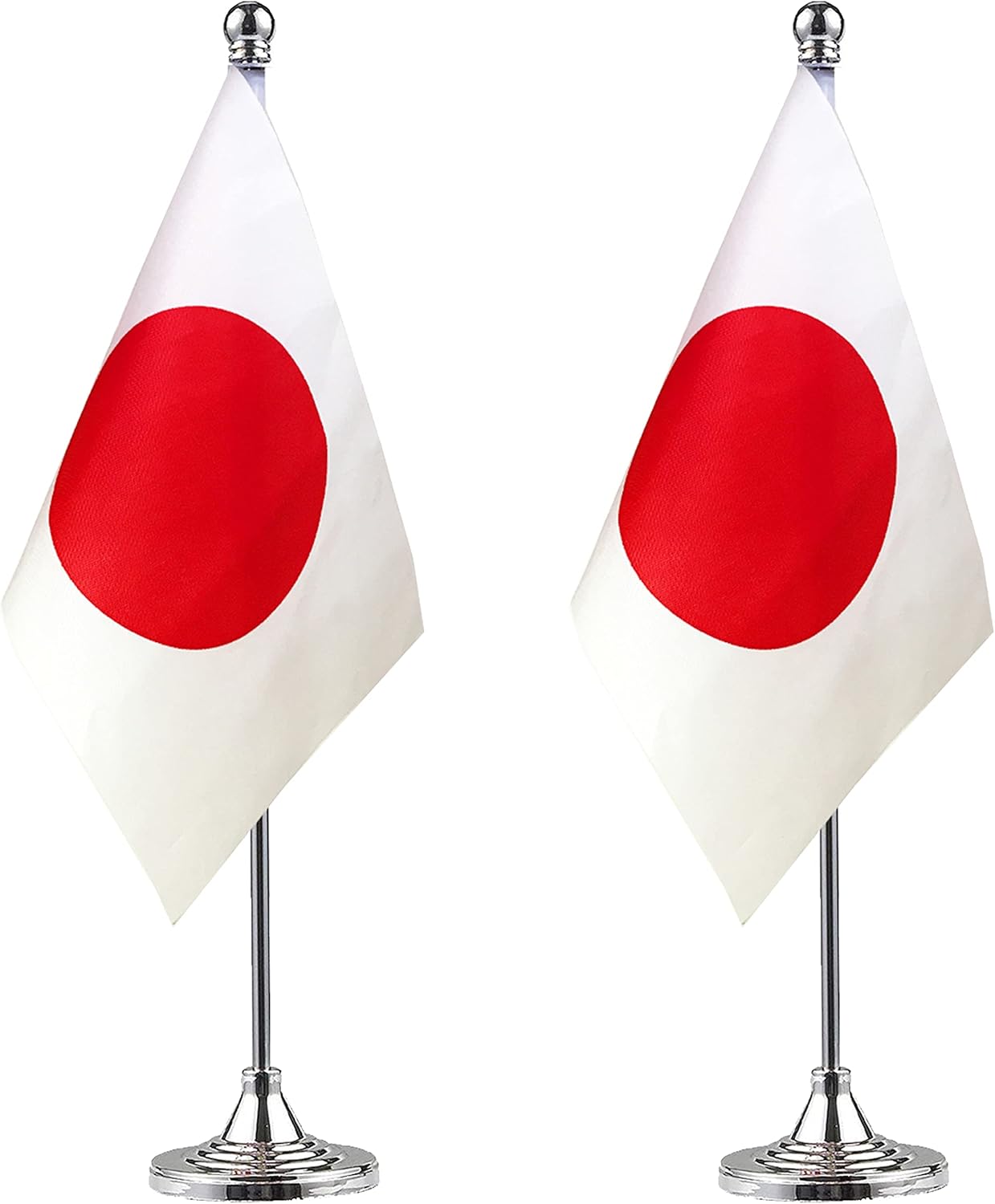 Paquete de 2 banderas japonesas de escritorio, pequeñas banderas de mesa japonesas con base de soporte, decoración de celebración de eventos y