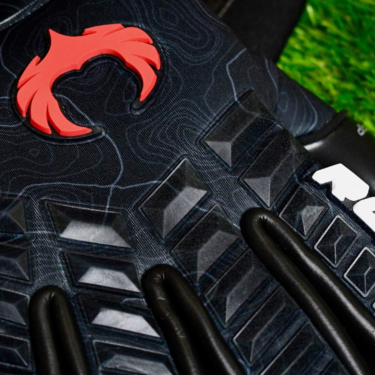 Renegade GK Eclipse – Guantes profesionales de portero de fútbol con protector microbiano (tallas 6-12, nivel 5) Pro-Tek Fingersave y agarre de