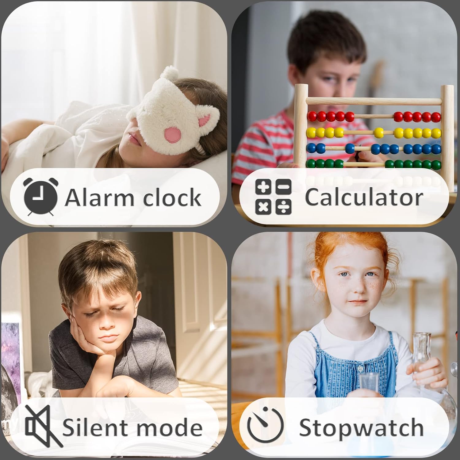 PTHTECHUS Reloj inteligente para niños  Reloj inteligente para niños y niñas con juego de música, reproductor de MP3, video HD, cámara selfie,