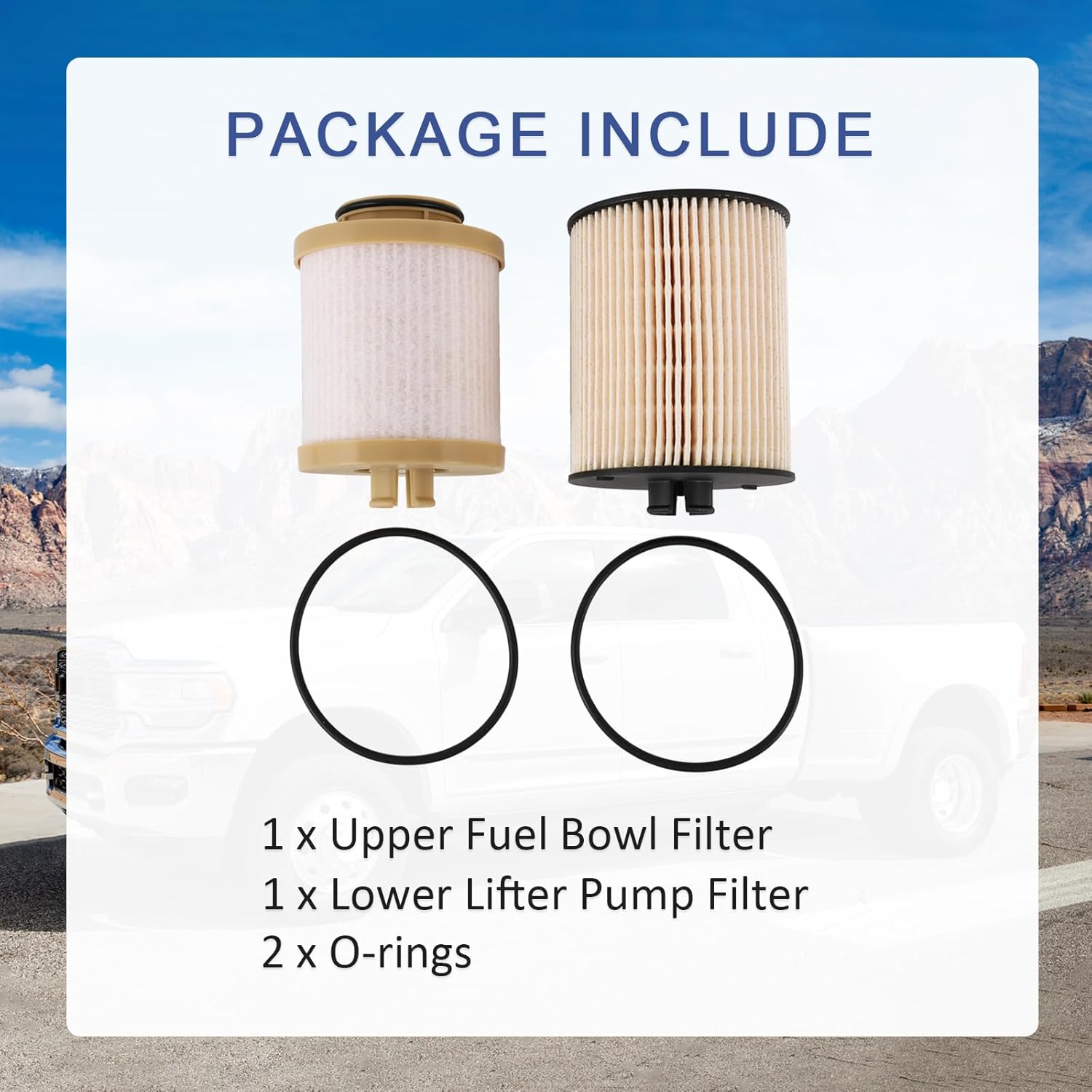 Filtro de combustible compatible con Ford F250 F350 F450 F550 Super Duty 6.4L Diesel 2008-2010 Reemplazo # FD-4617, 3C346731AA, 3C346731AA,