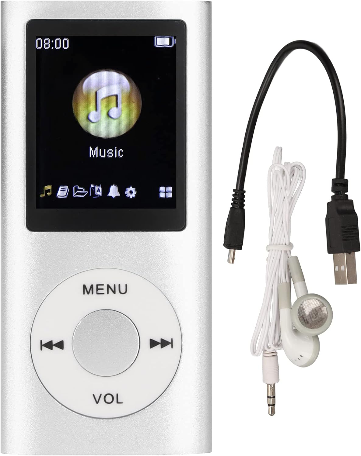 Reproductor de MP4, música portátil sin pérdidas, reproductor MP3 MP4, soporte para tarjetas de memoria, pantalla LCD delgada de 1.8 pulgadas,