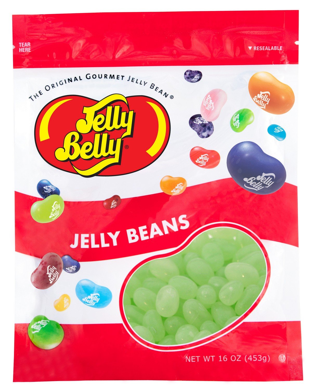 Jelly Belly 7UP Jelly Beans Gomitas de gelatina en bolsa con cierre hermético de 1 lb (16 oz), auténticas y oficiales, directamente de la fuente