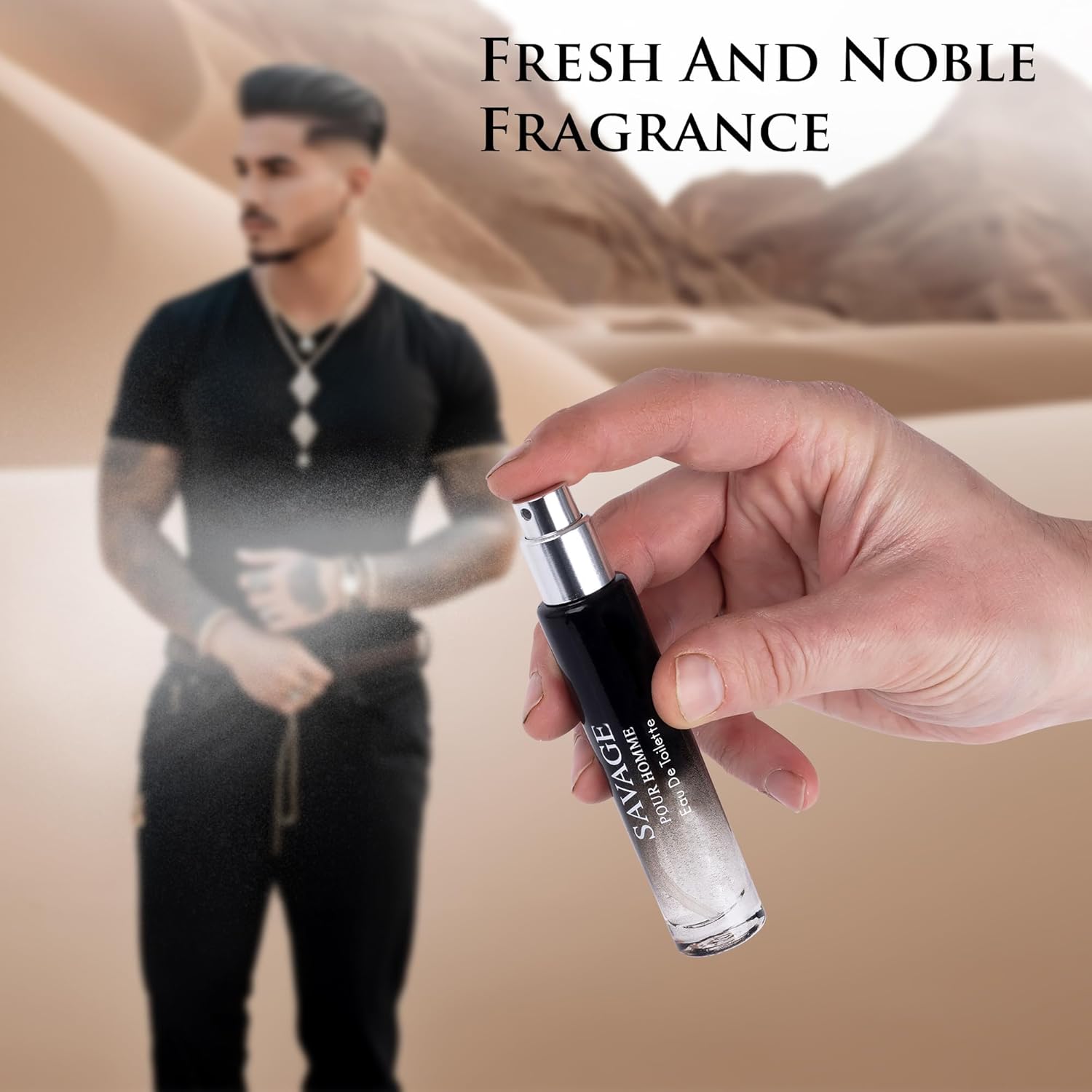 Savage for Men Edt Notas superiores de calabrian, bergamota y mezcla de pimienta, lavanda Ferrera y vetiver fragancia fresca y amaderada para uso