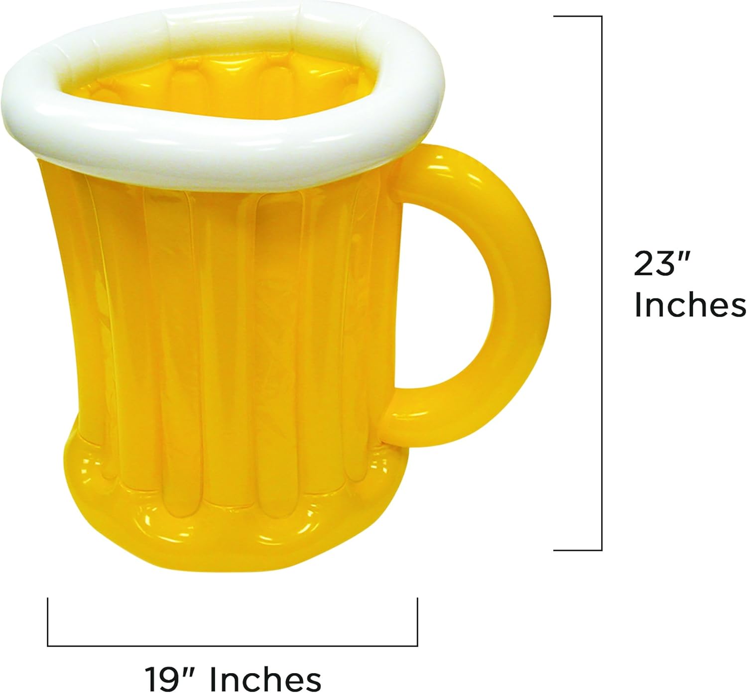 Windy City Novelties Hielera inflable para taza de cerveza al aire libre, patio trasero, barbacoa, fiesta en la piscina, 4 de julio, suministros de