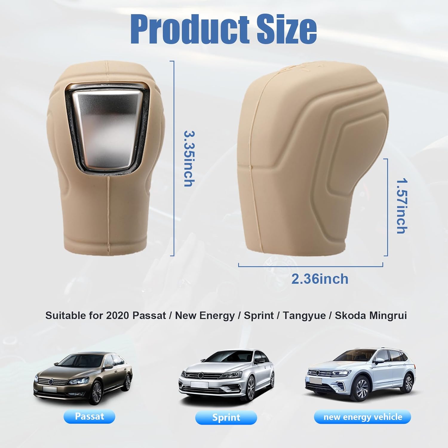 2 fundas para pomos de palanca de cambios de automóvil, accesorios de silicona elástica para proteger el cambio automático, protector antideslizante