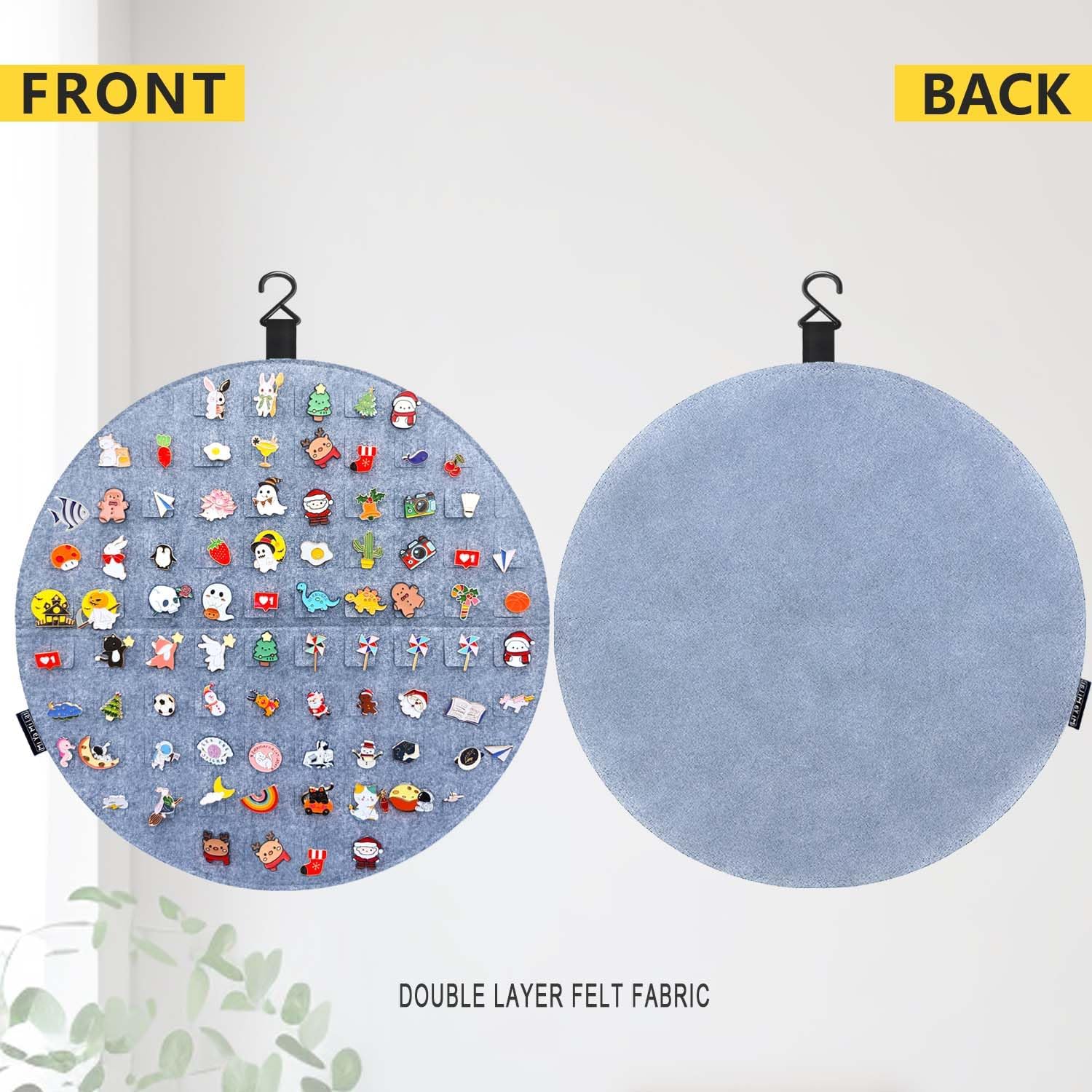 Tablero de pines para pines esmaltados, organizador de broches para colgar en la pared, vitrina de colección de pines, con capacidad para hasta 76