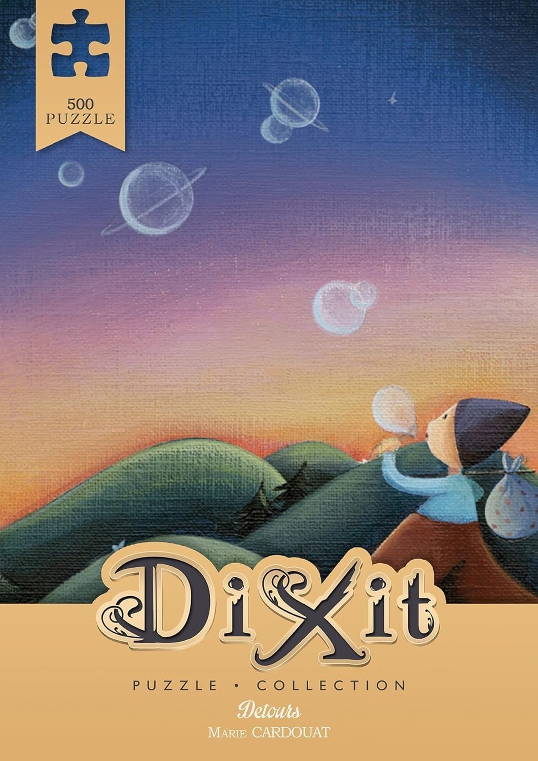Dixit Detours – Rompecabezas de 500 piezas, divertido para niños y adultos, fácil de enmarcar, incluye una tarjeta exclusiva con ilustraciones de